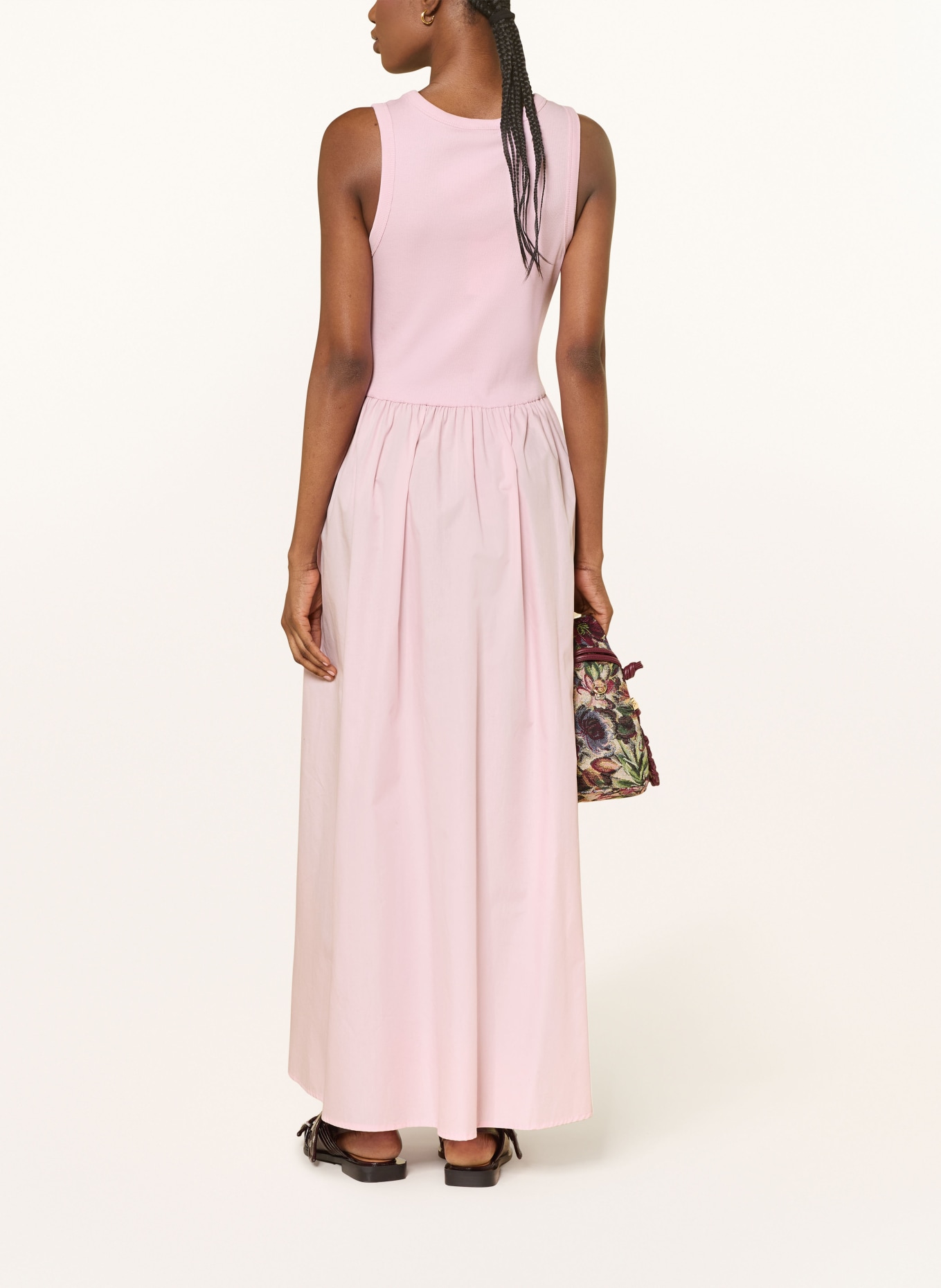 MRS & HUGS Kleid im Materialmix: ROSÉ