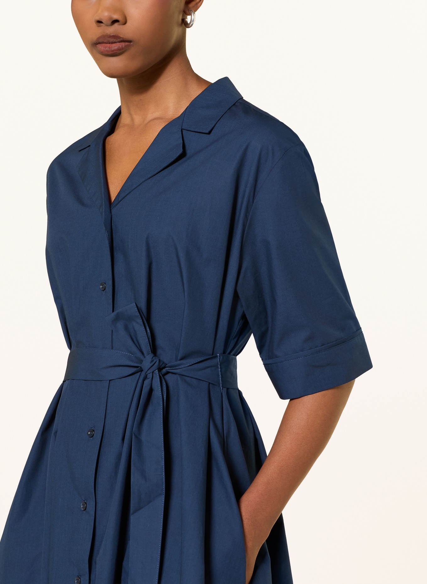 lilienfels Hemdblusenkleid: DUNKELBLAU