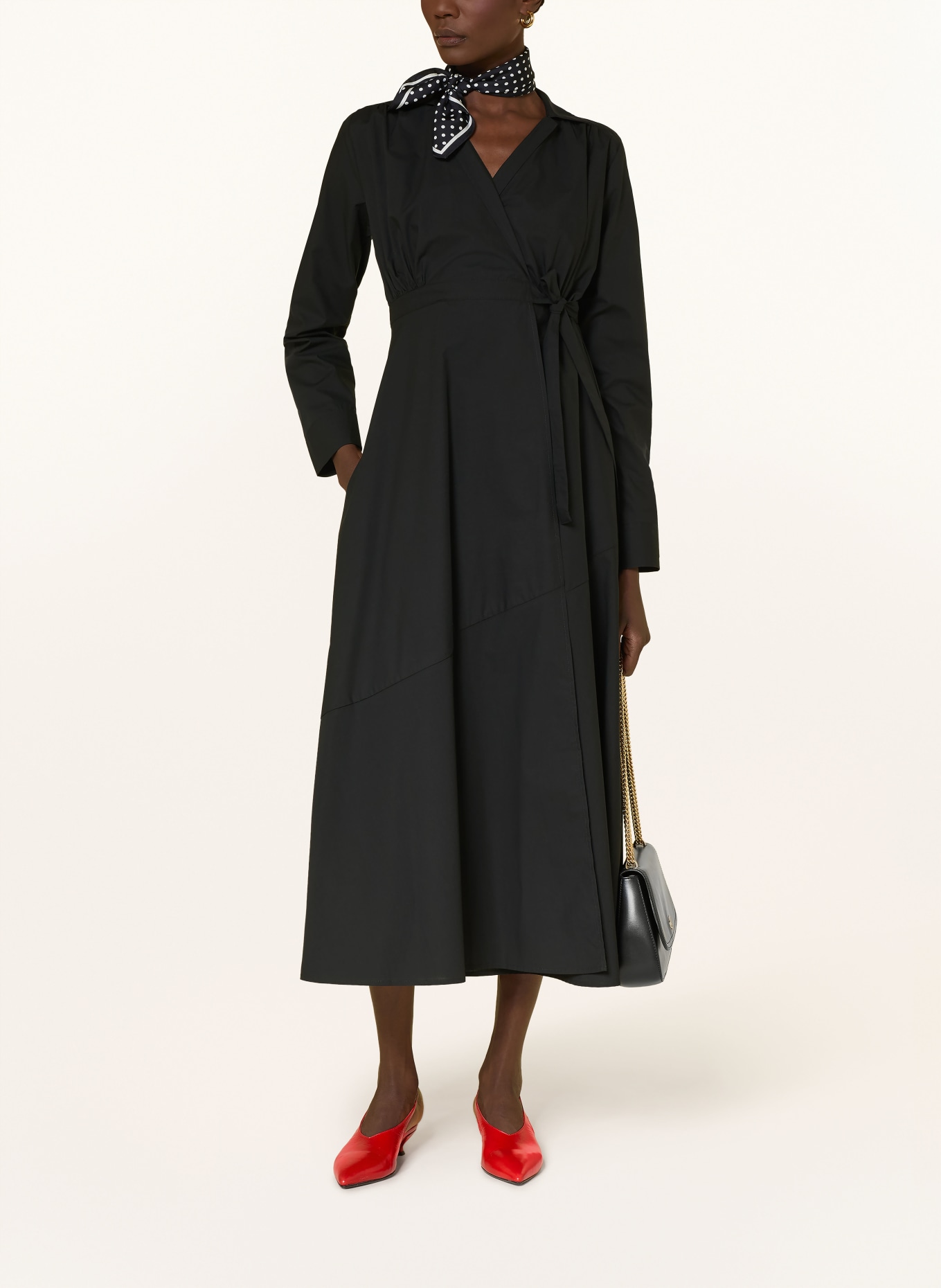 lilienfels Wickelkleid: SCHWARZ