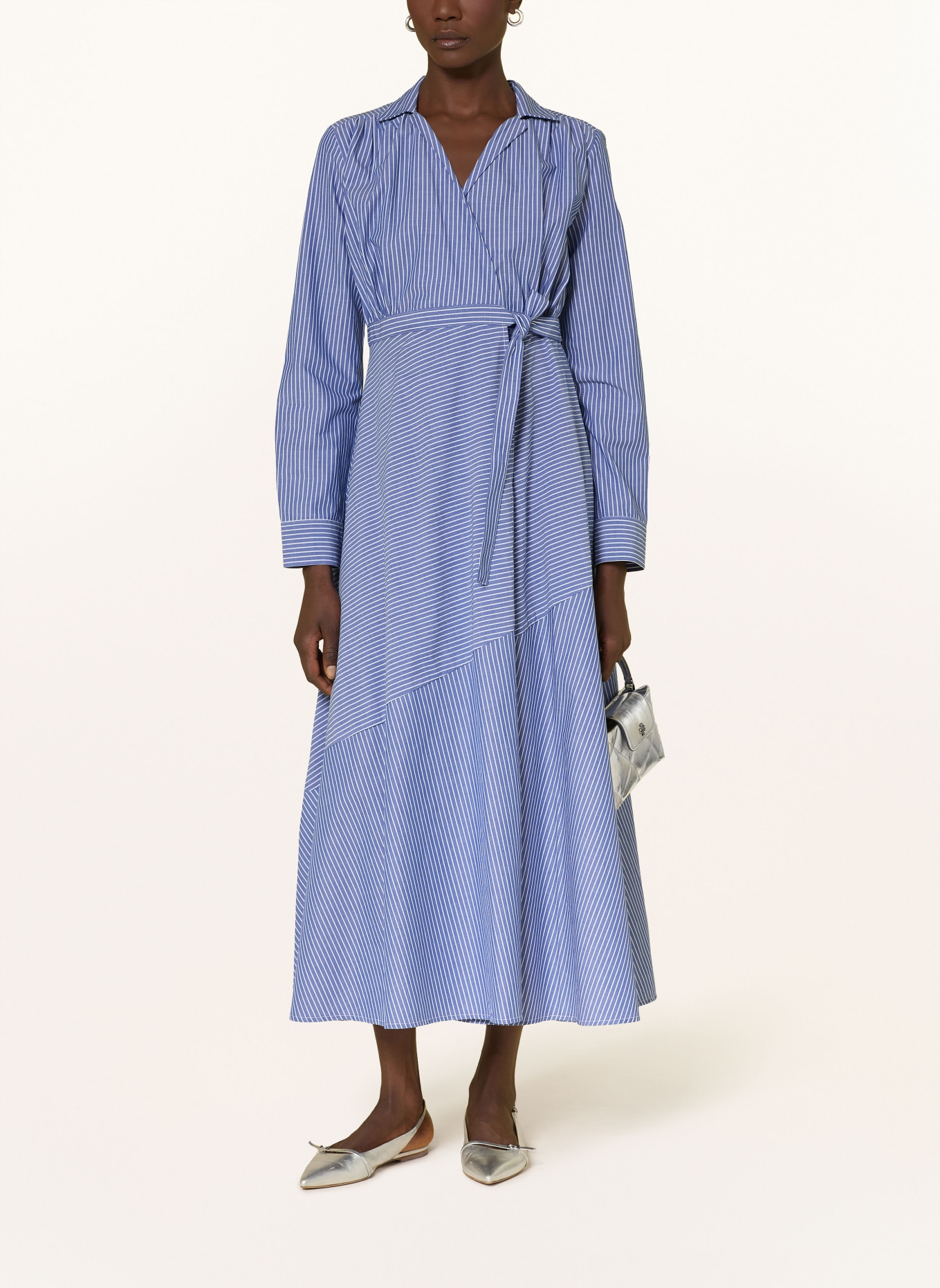 lilienfels Wickelkleid: BLAU / WEISS