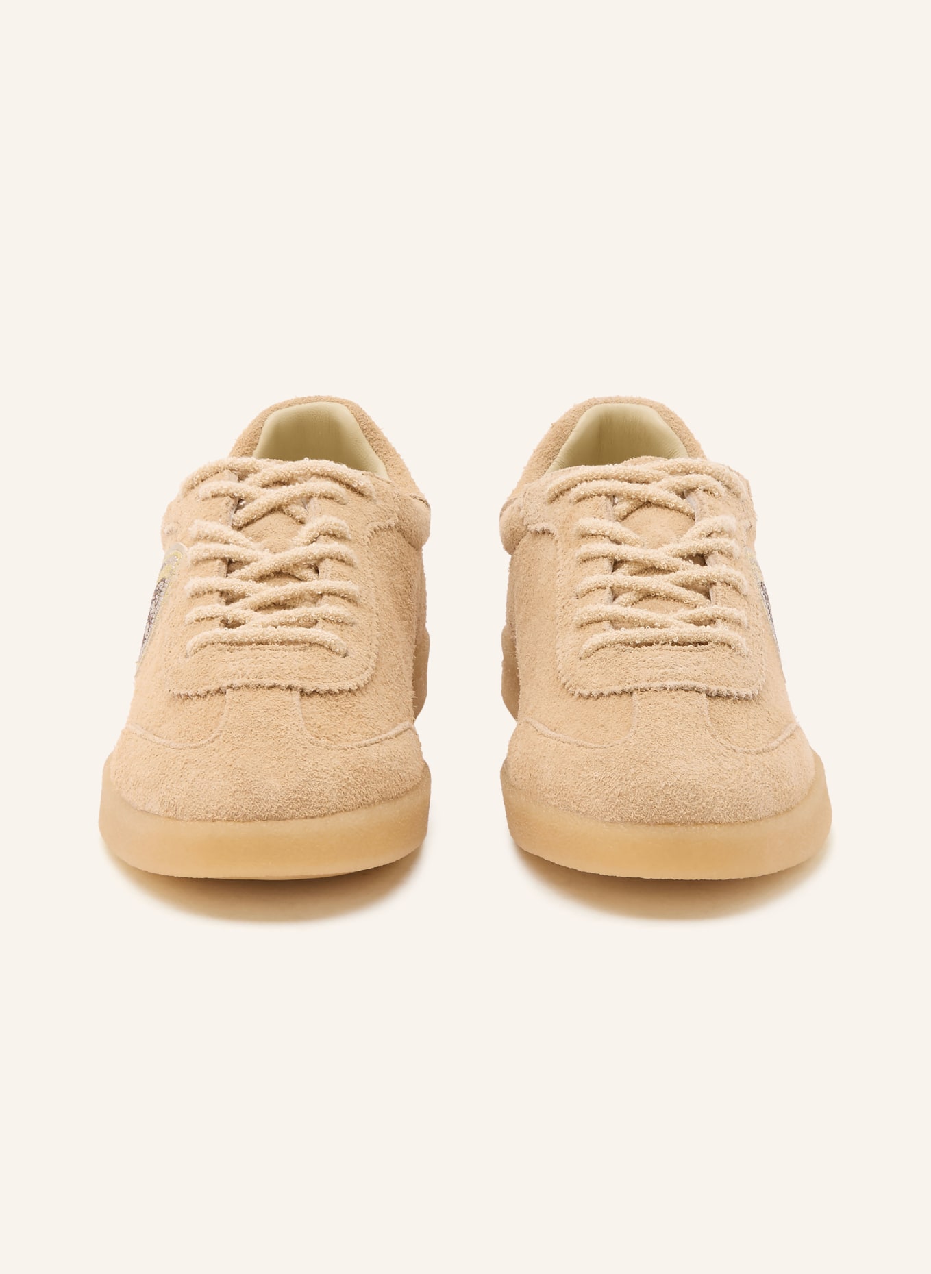 Blauer Sneaker AURORA z kamieniami ozdobnymi: BEŻOWY