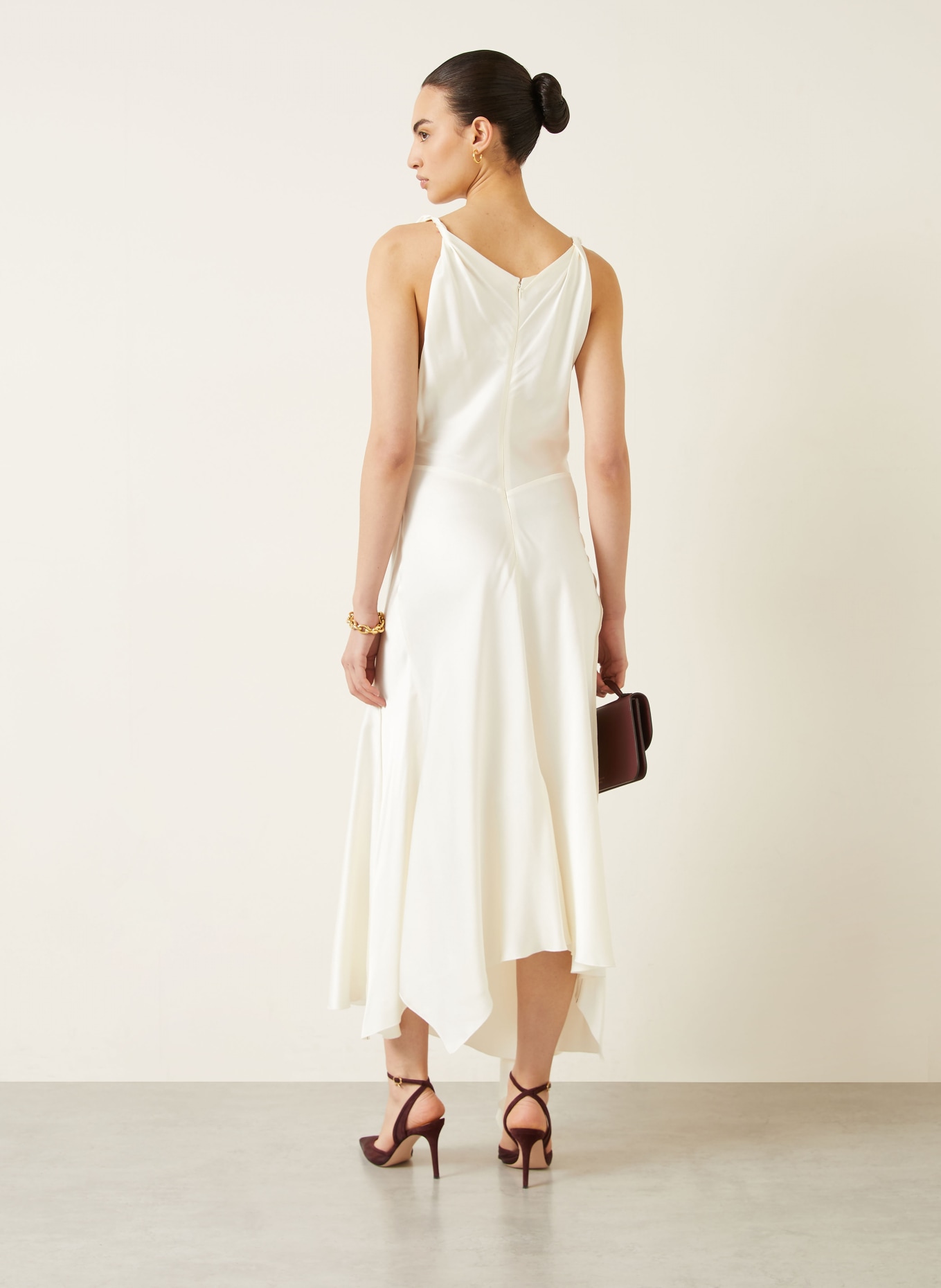 VICTORIA BECKHAM Abendkleid: CREME