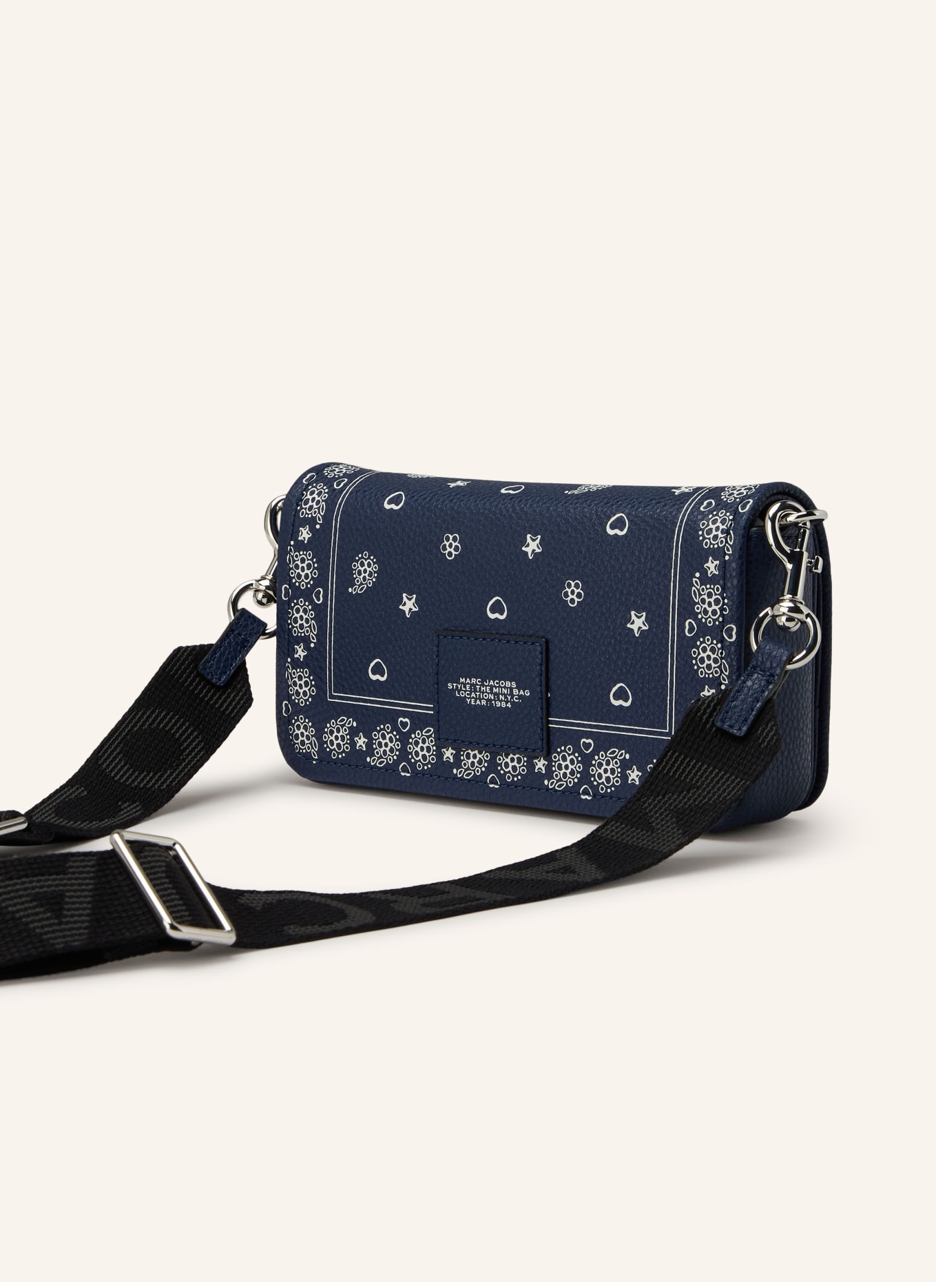 MARC JACOBS Peněženka BANDANA: TMAVĚ MODRÁ / BÍLÁ