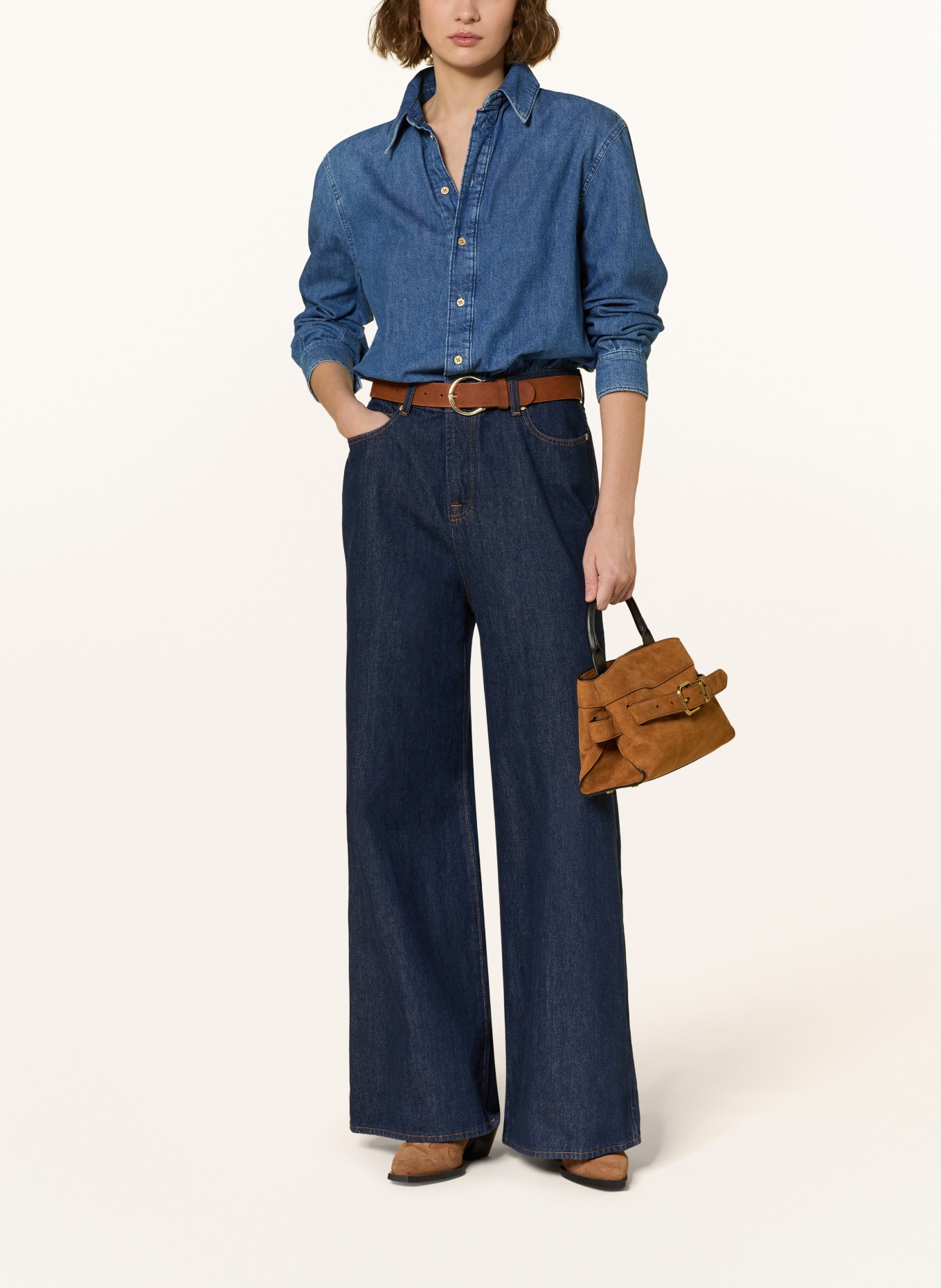 MARC JACOBS Sac à main THE DAKOTA SMALL SATCHEL BAG: MARRON / OR / NOIR