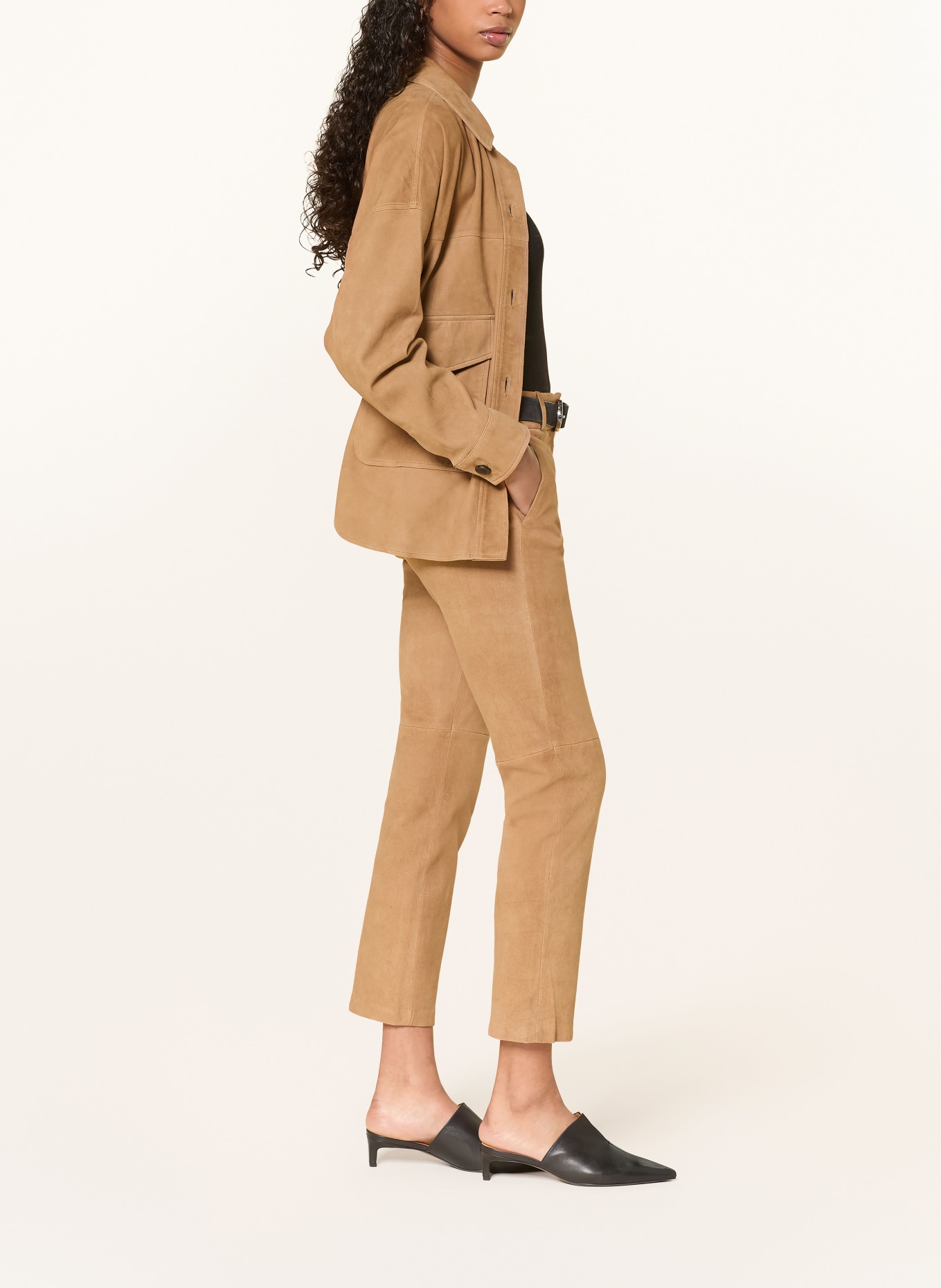 ARMA Kožené kalhoty JEN: SVĚTLE HNĚDÁ