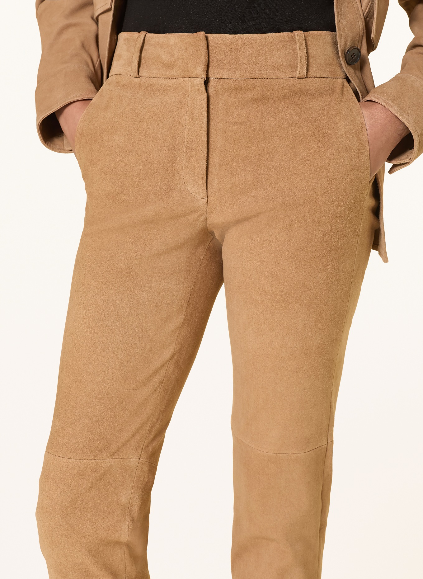 ARMA Kožené kalhoty JEN: SVĚTLE HNĚDÁ