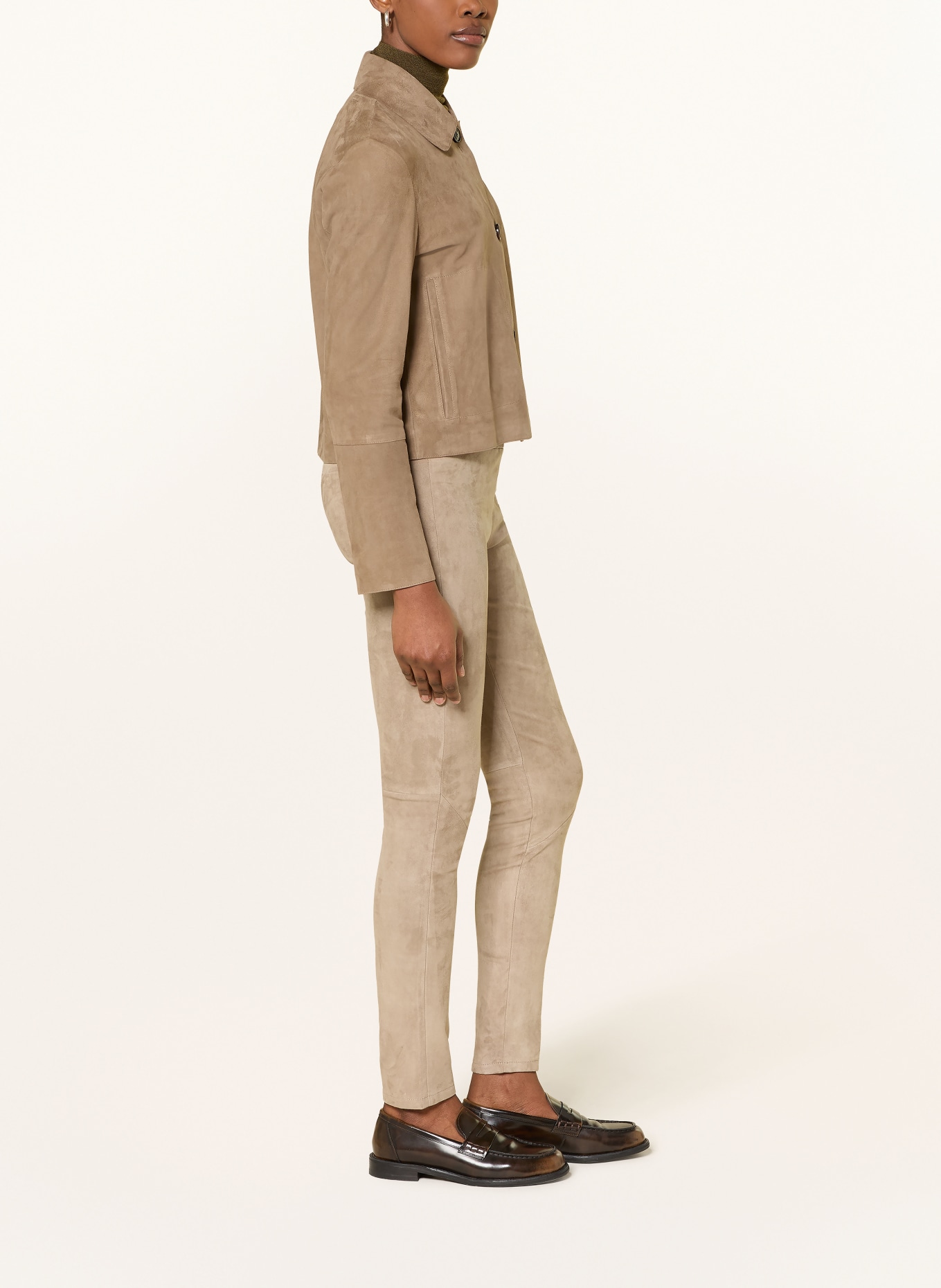 ARMA Lederleggings: TAUPE