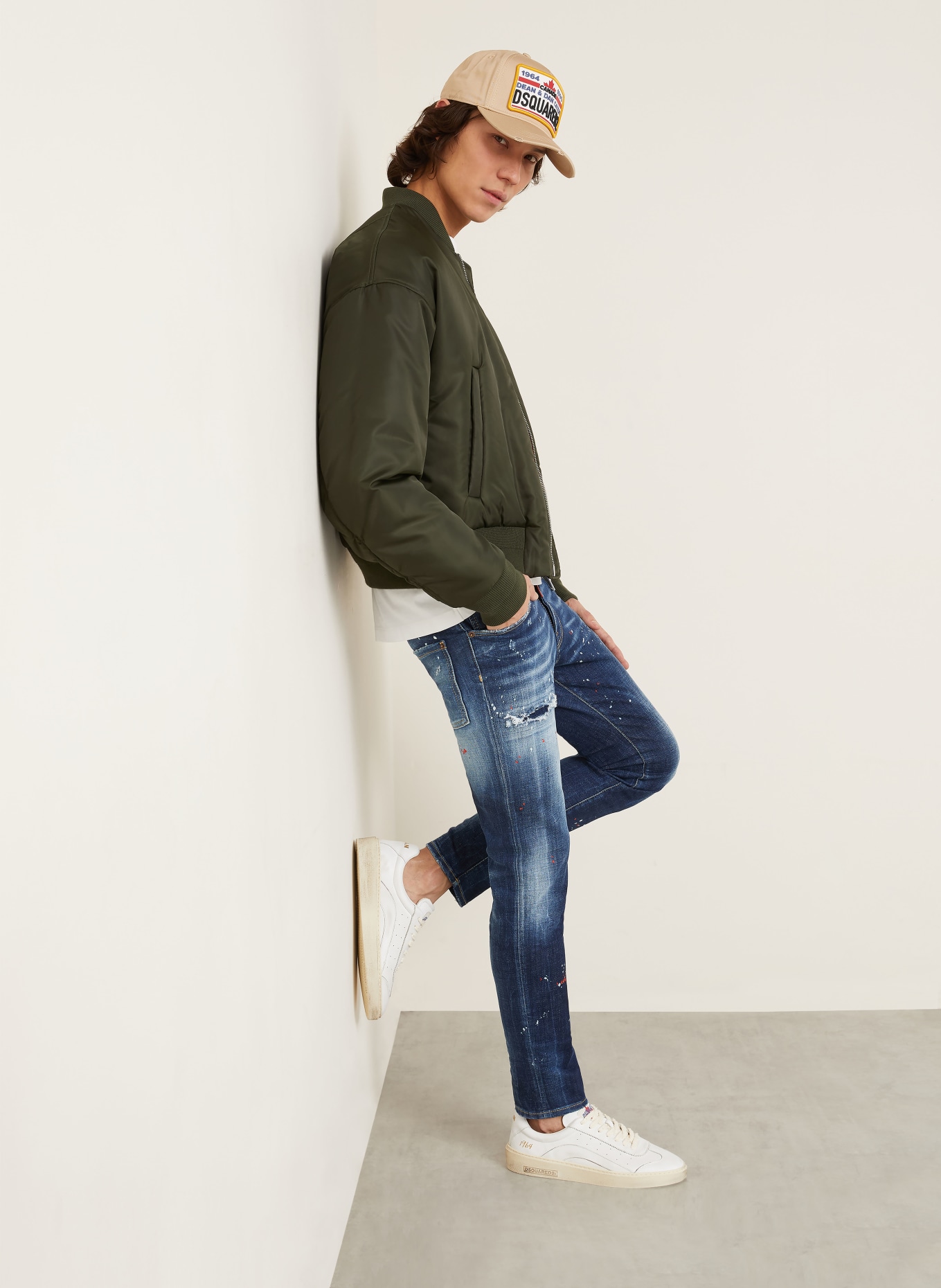 DSQUARED2 Destroyed Jeans Extra Slim Fit: 470 NAVY BLUE