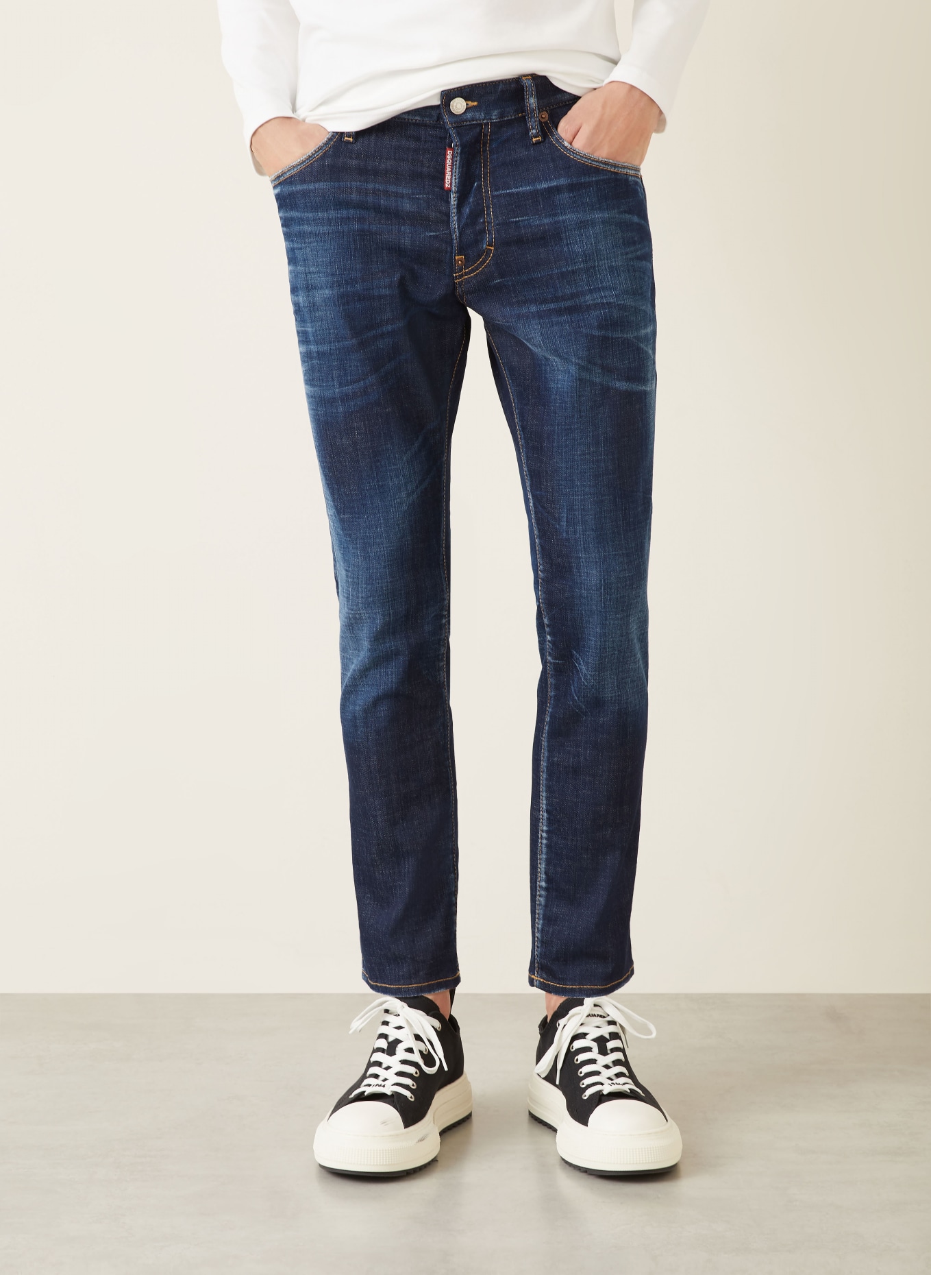 DSQUARED2 Extra slim fit jeans: 470 NAVY BLUE