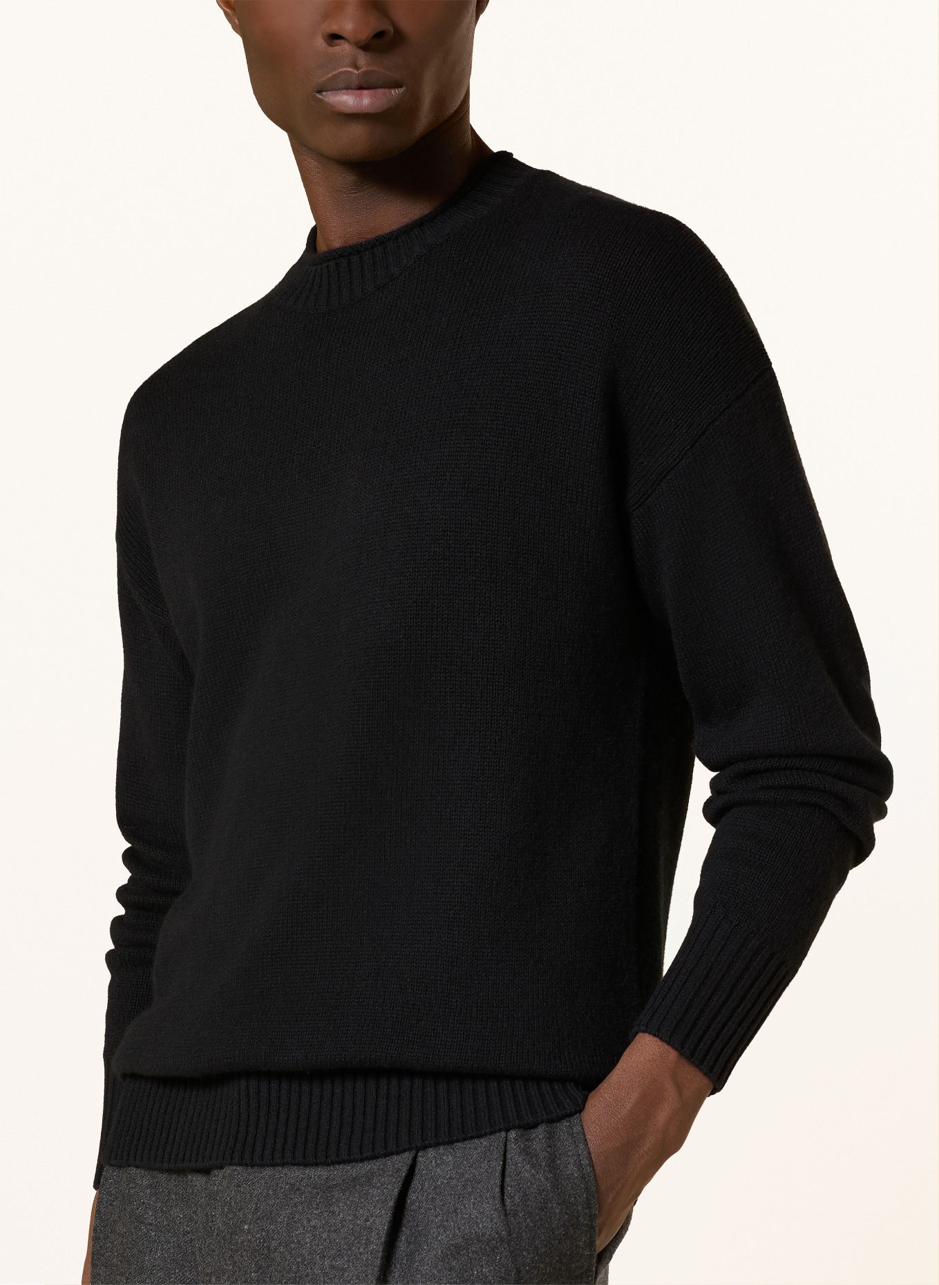 FTC CASHMERE Pullover mit Cashmere: SCHWARZ