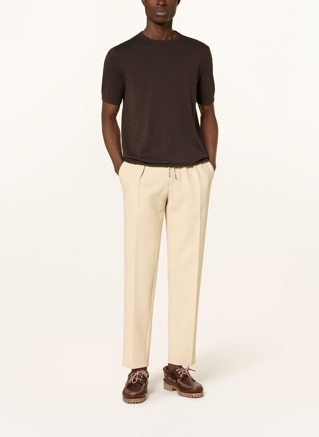 FTC CASHMERE Strickshirt: DUNKELBRAUN