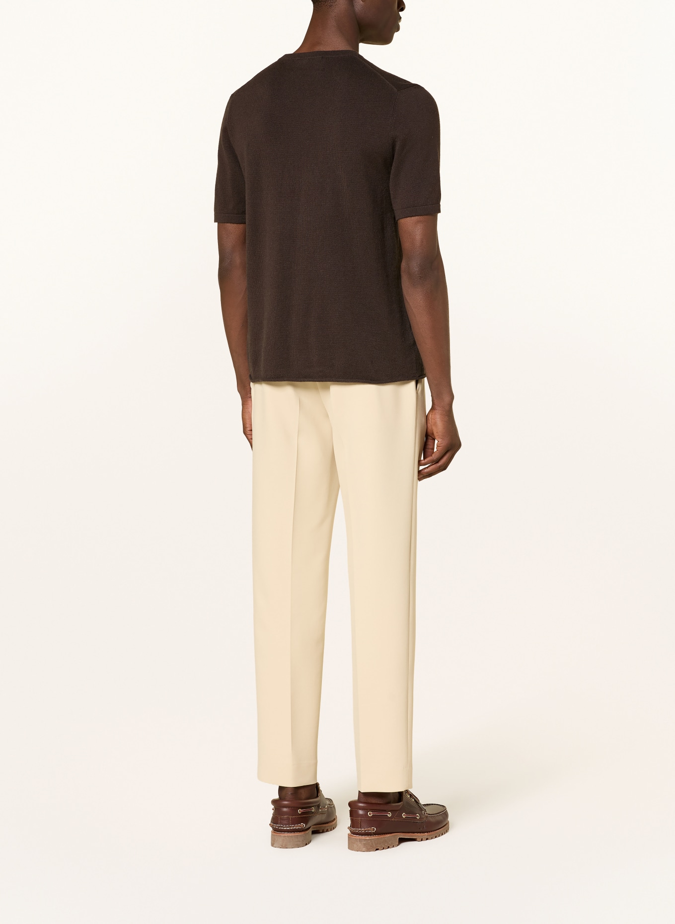 FTC CASHMERE Strickshirt: DUNKELBRAUN