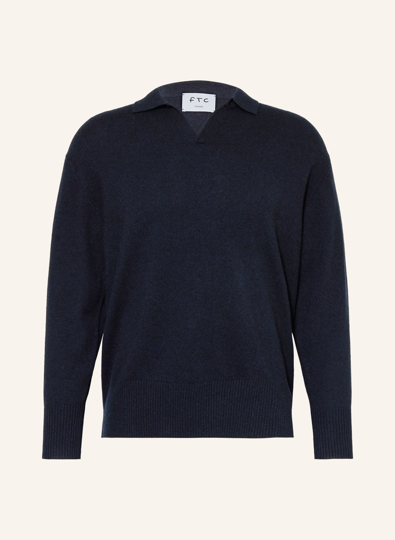 FTC CASHMERE Cashmere-Pullover: DUNKELBLAU