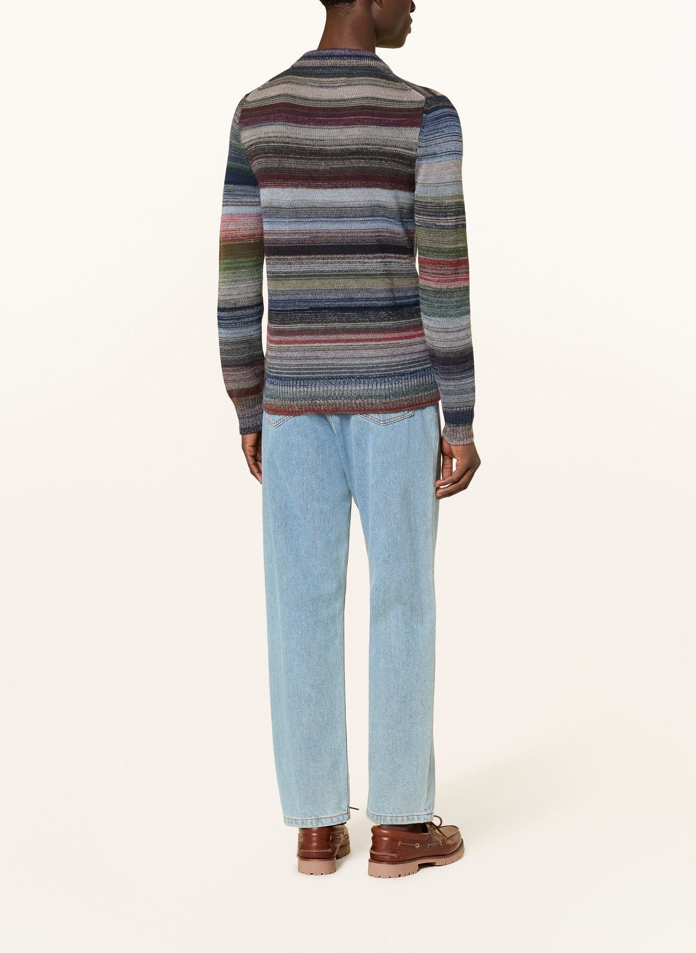 FTC CASHMERE Sweter z kaszmiru: GRANATOWY / JASNONIEBIESKI