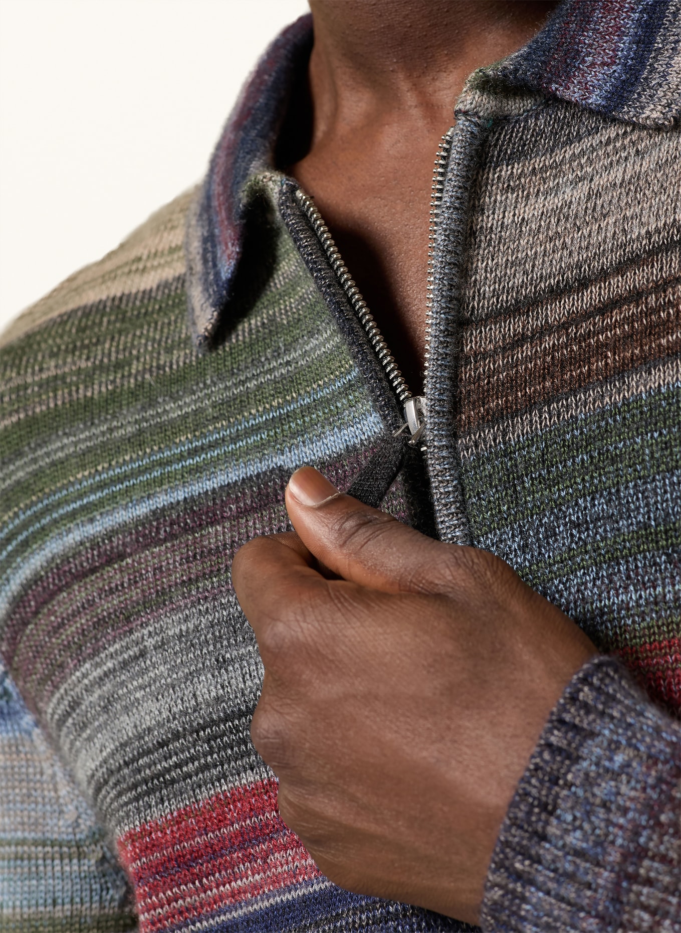 FTC CASHMERE Sweter z kaszmiru: GRANATOWY / JASNONIEBIESKI