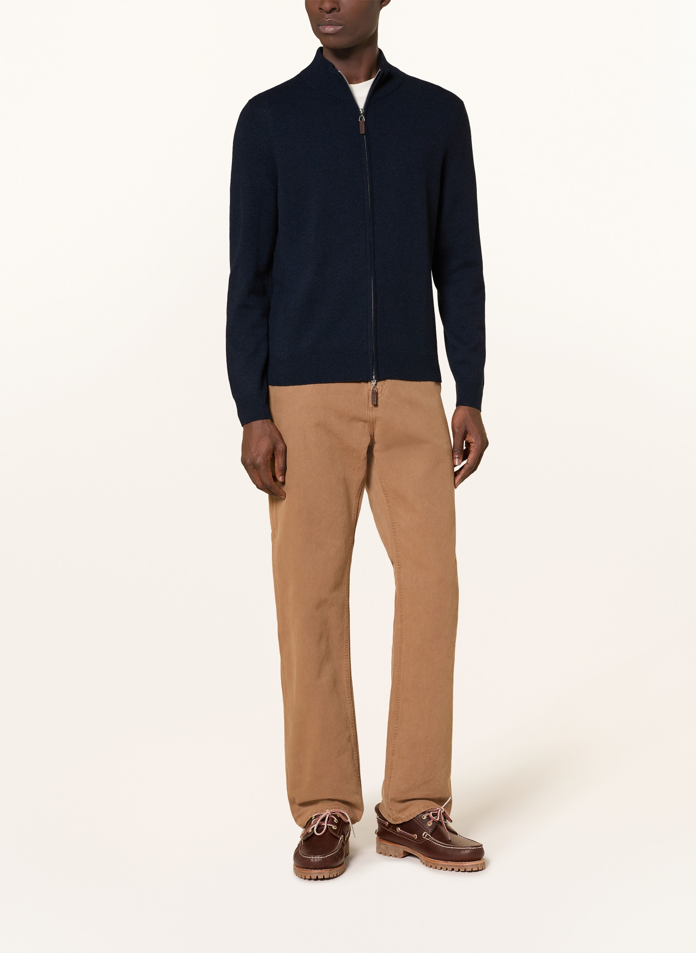 FTC CASHMERE Strickjacke aus Cashmere: DUNKELBLAU