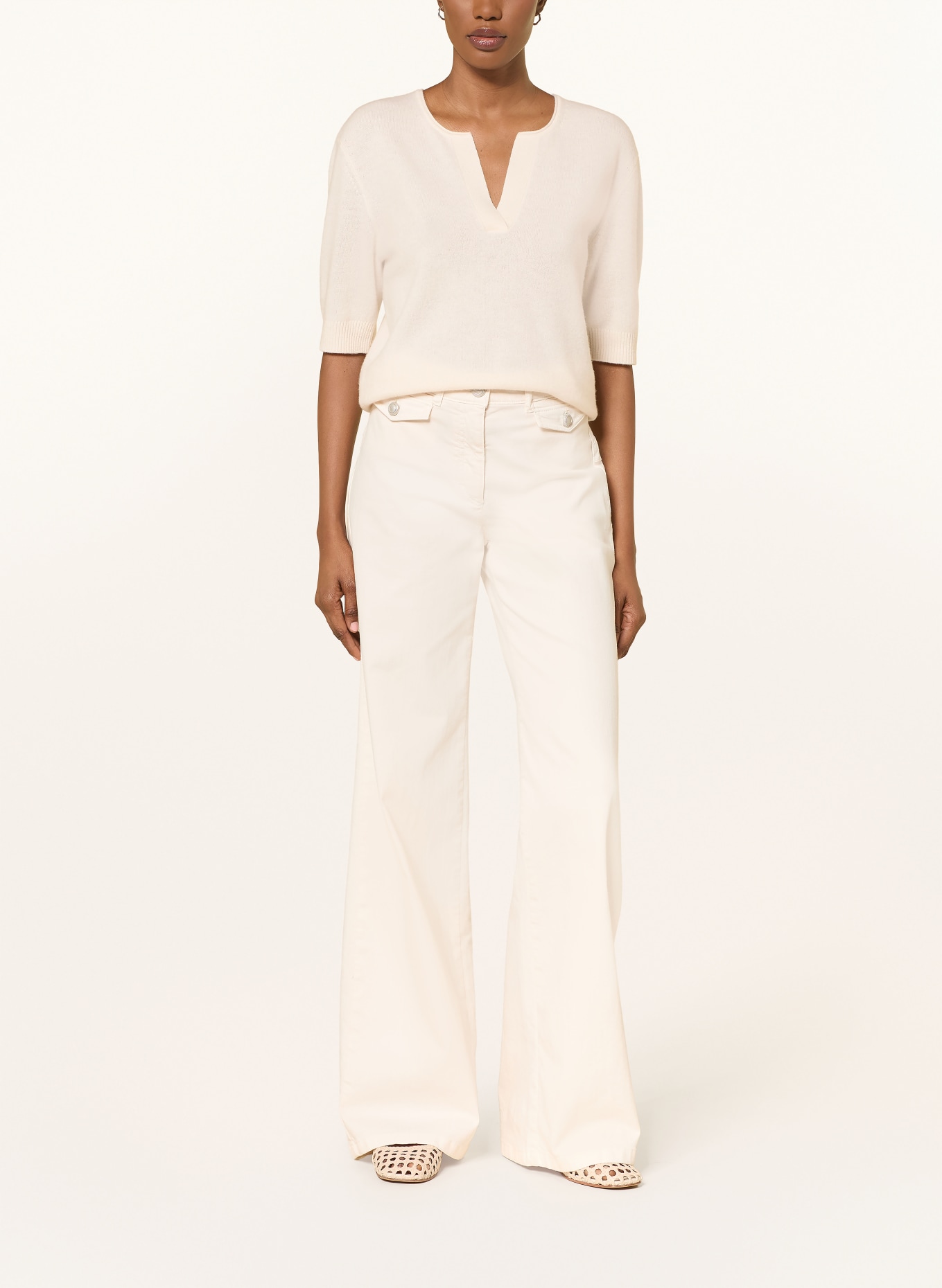 LUISA CERANO Strickshirt: ECRU