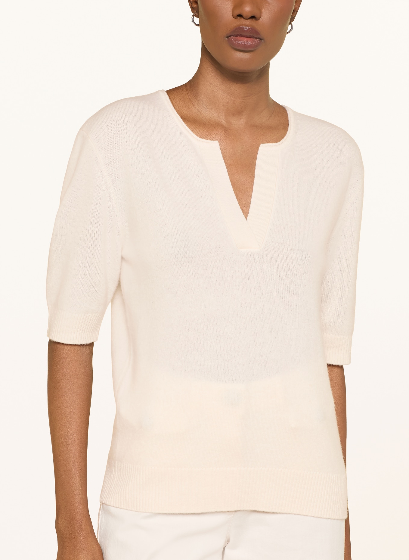 LUISA CERANO Strickshirt: ECRU