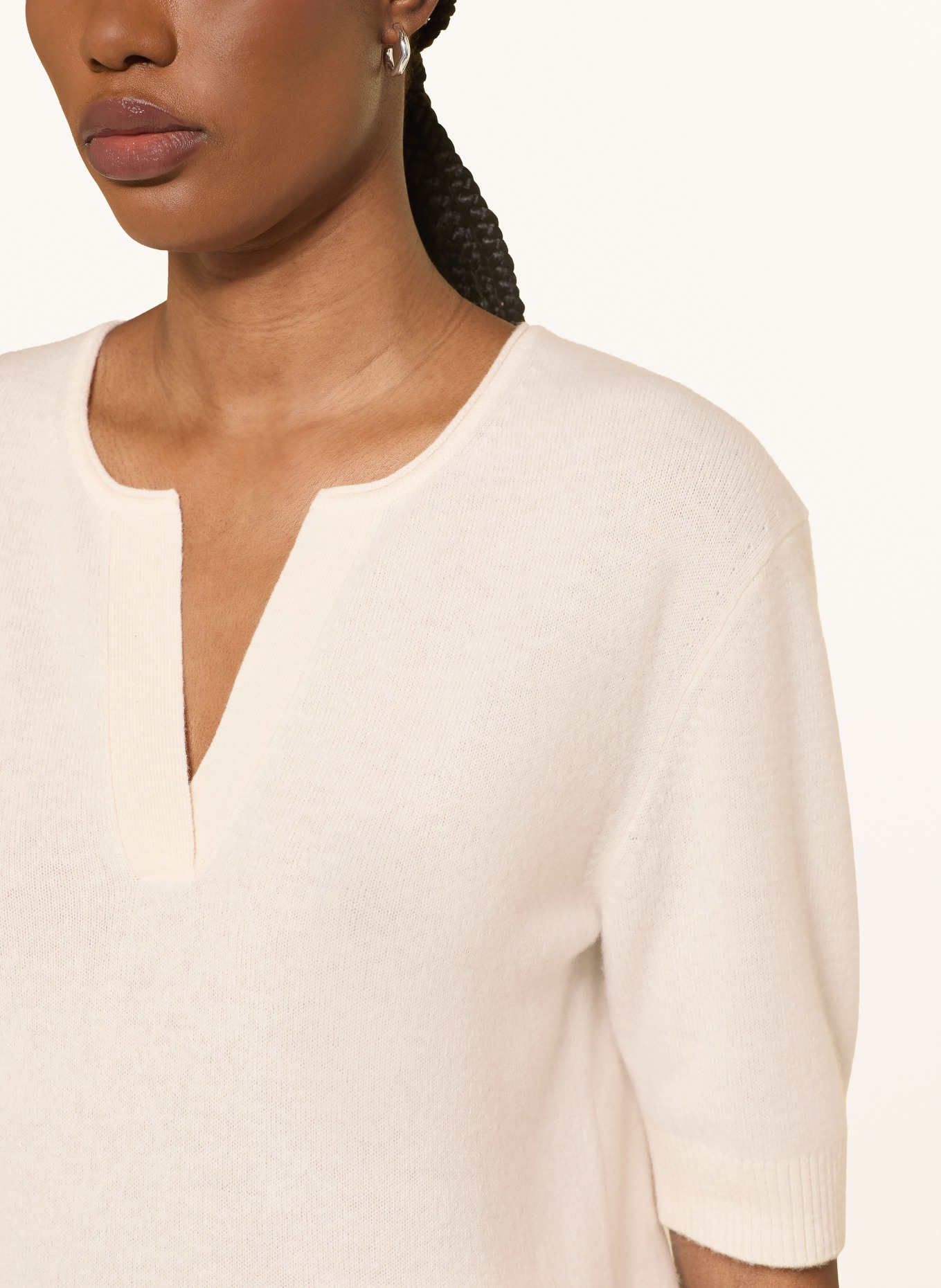 LUISA CERANO Strickshirt: ECRU