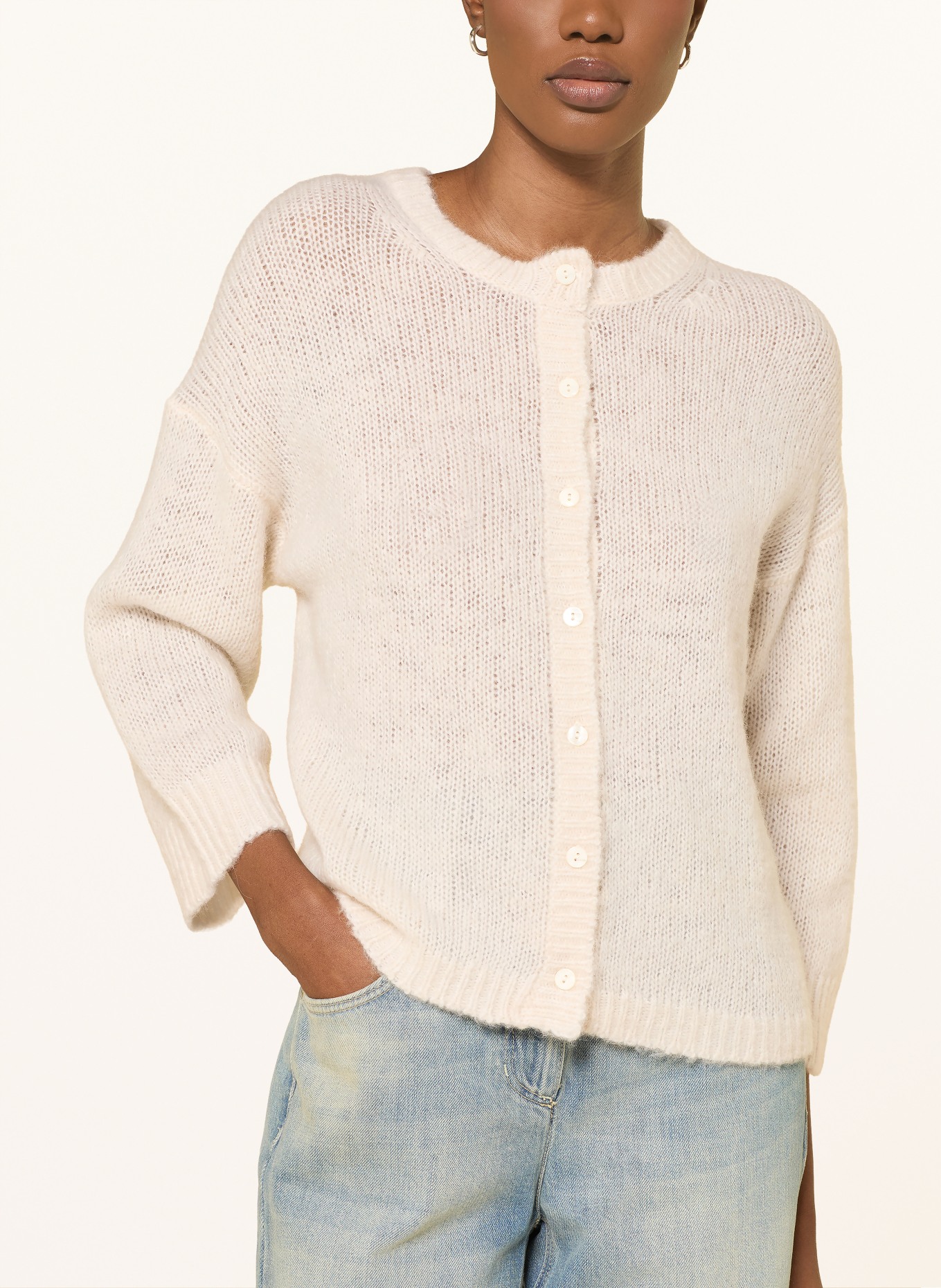 LUISA CERANO vest: CRÈME