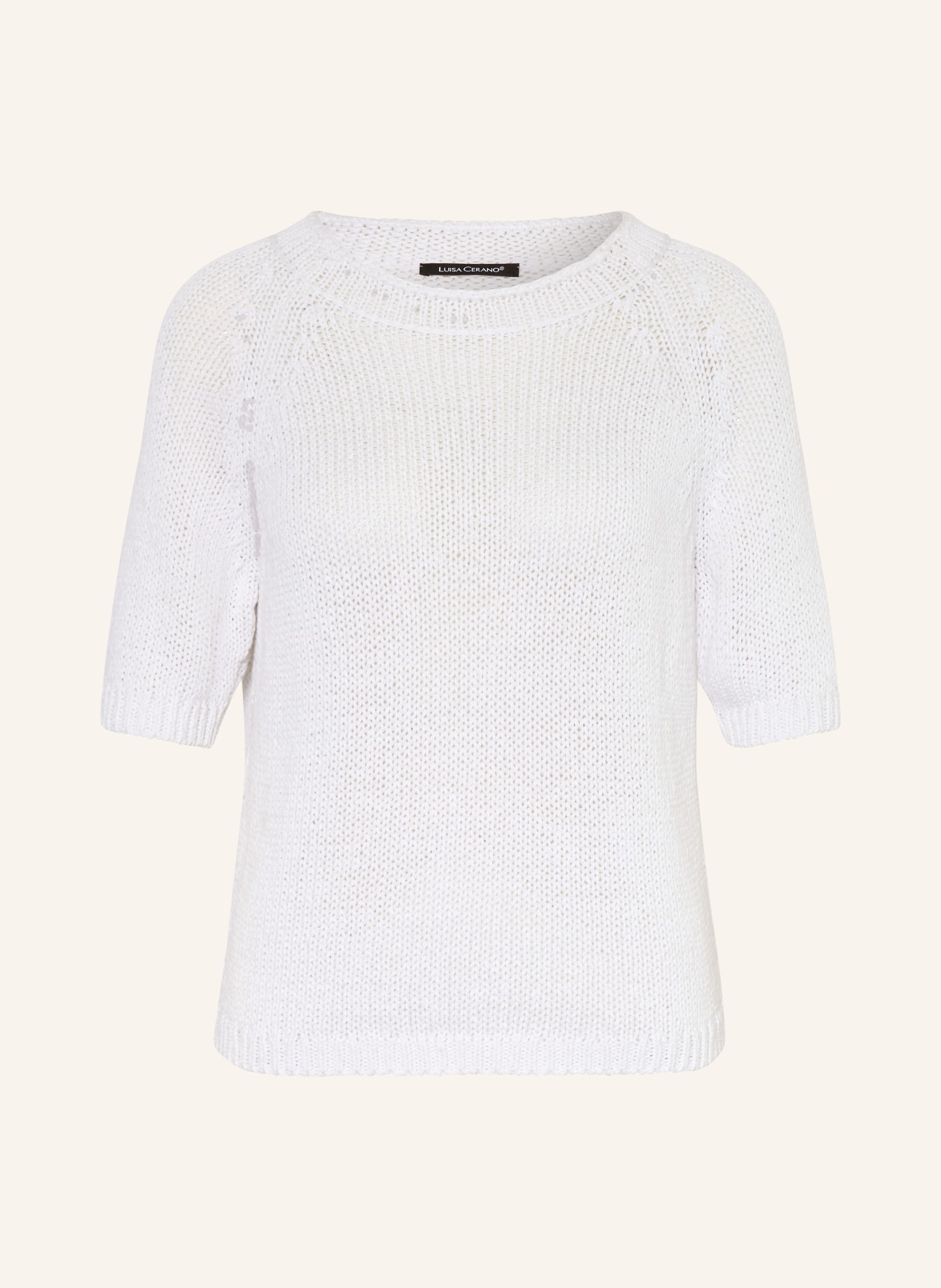 LUISA CERANO Strickshirt: WEISS