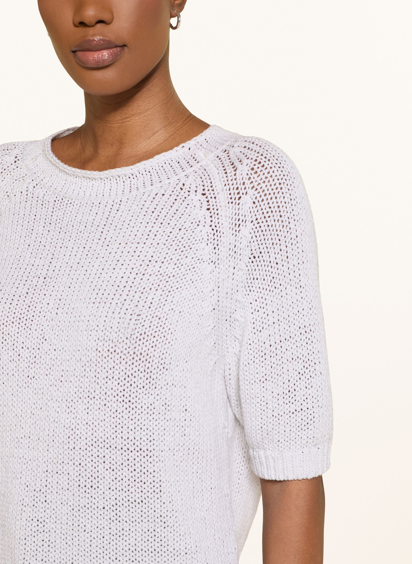 LUISA CERANO Strickshirt: WEISS