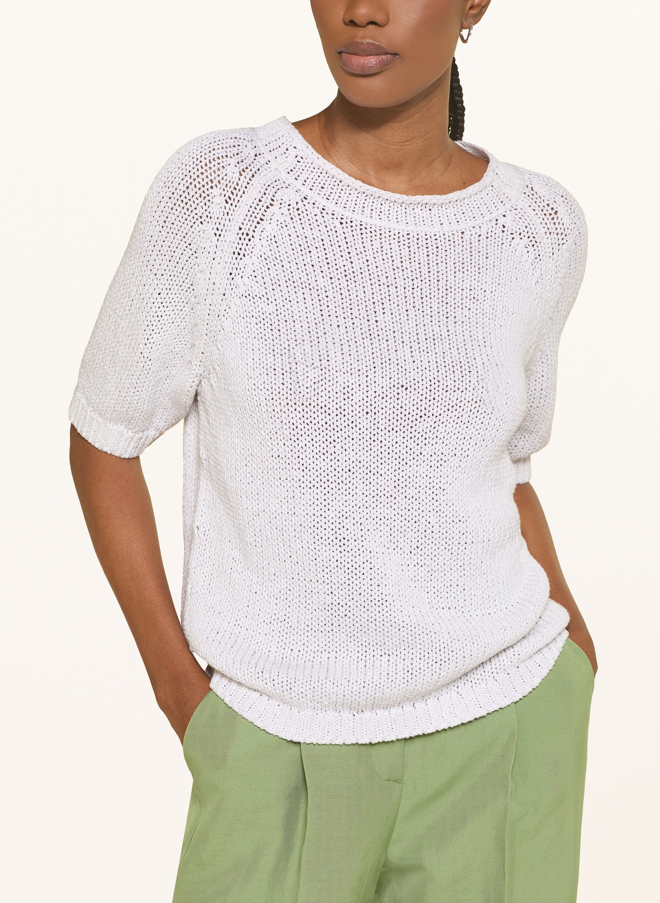 LUISA CERANO Strickshirt: WEISS