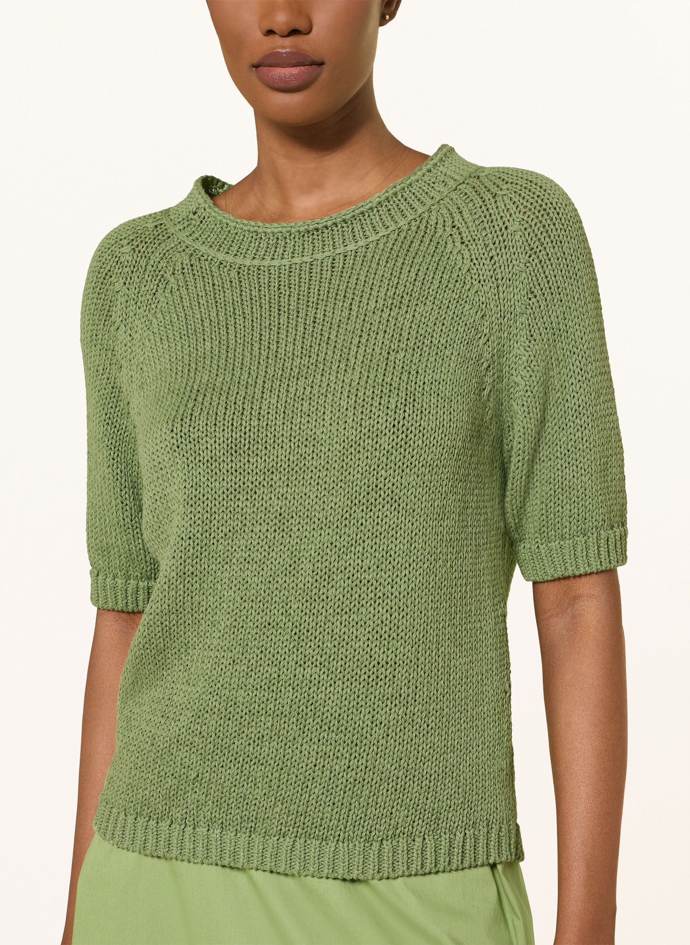 LUISA CERANO Strickshirt: GRÜN