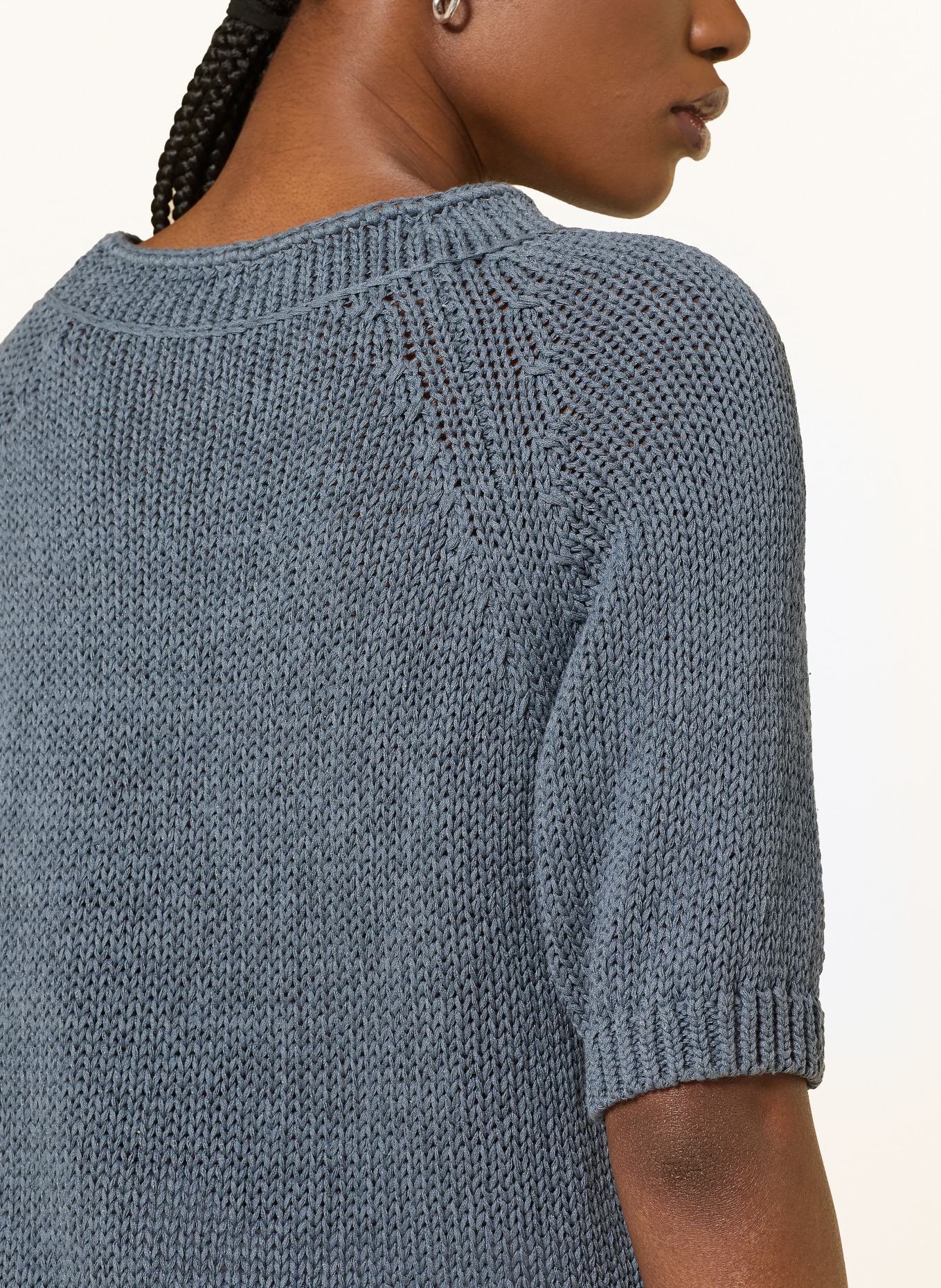 LUISA CERANO gebreid shirt: BLAUWGRIJS