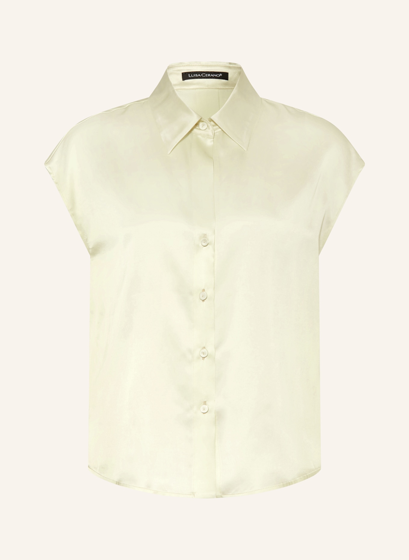 LUISA CERANO Hedvábná košile: SVĚTLE ZELENÁ