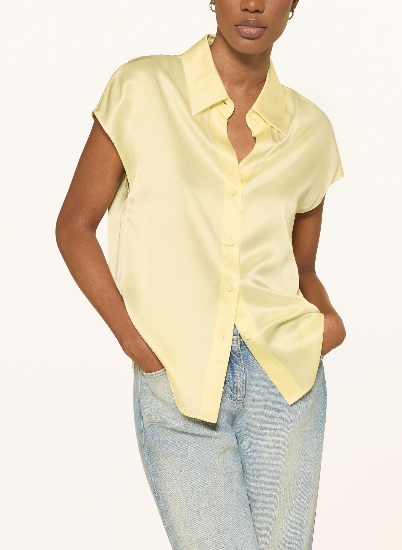 LUISA CERANO Hedvábná košile: ŽLUTÁ