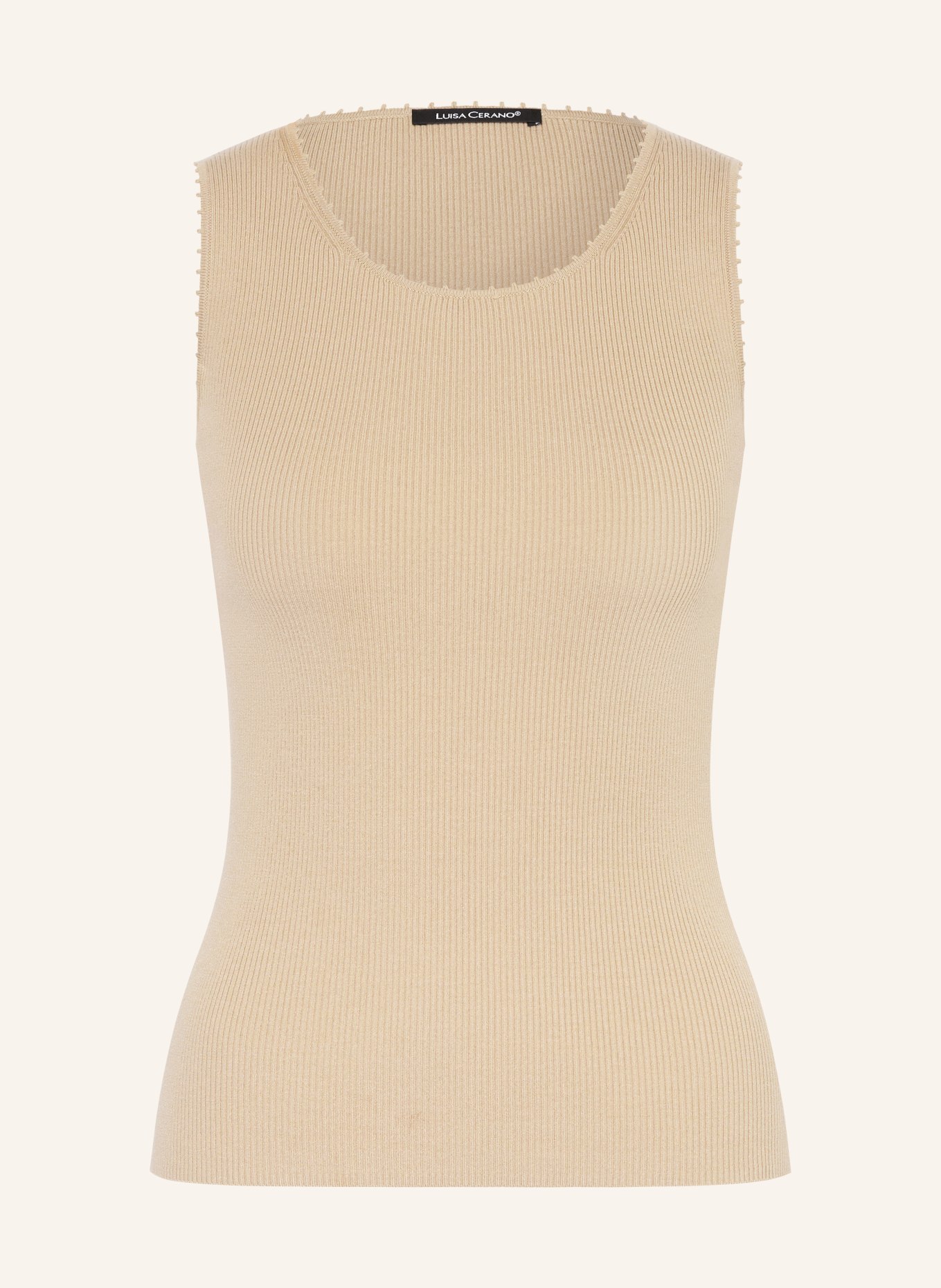 LUISA CERANO pletený top: BÉŽOVÁ