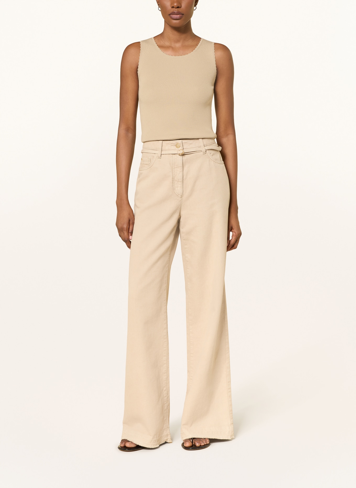 LUISA CERANO pletený top: BÉŽOVÁ