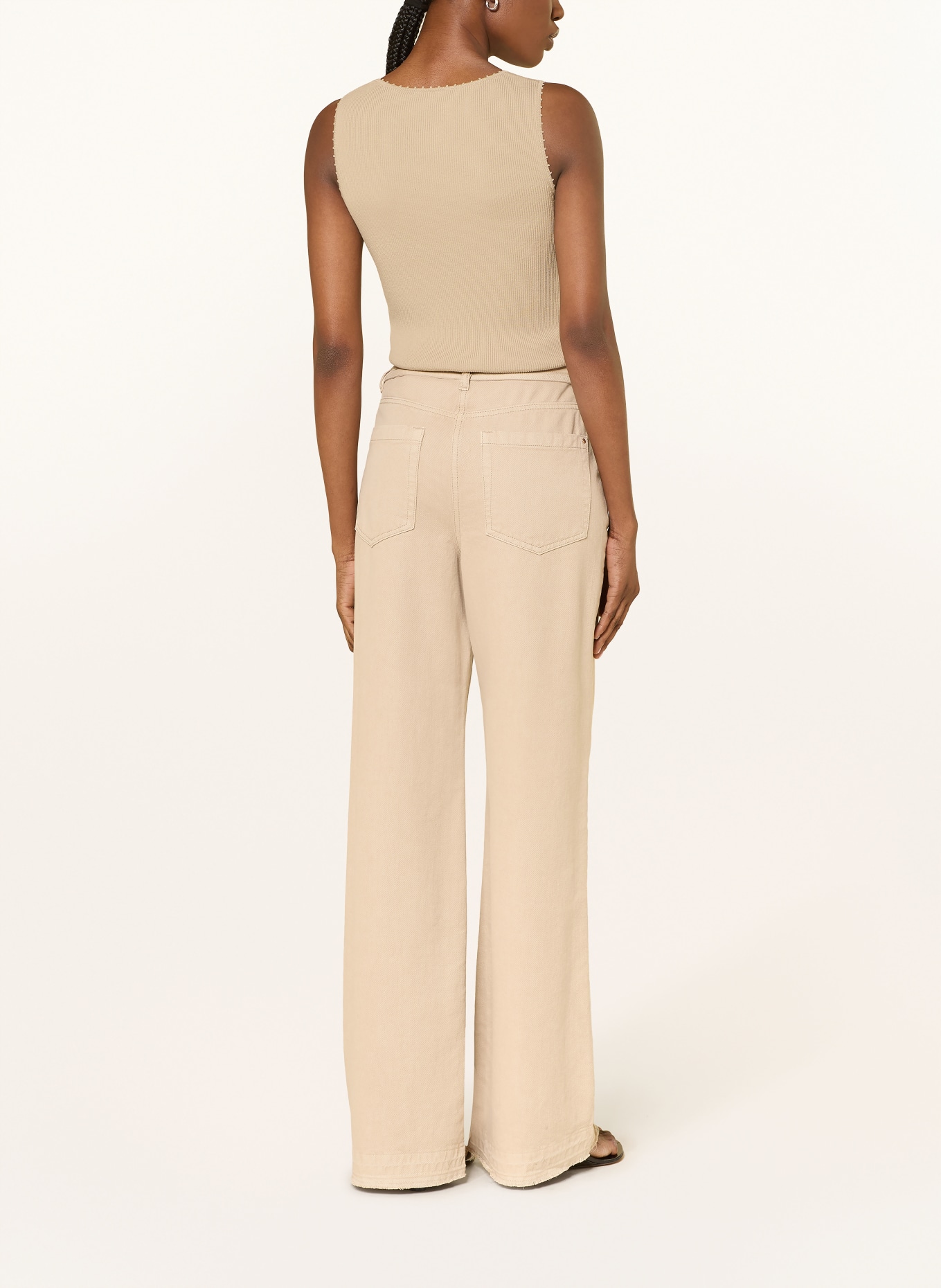 LUISA CERANO pletený top: BÉŽOVÁ