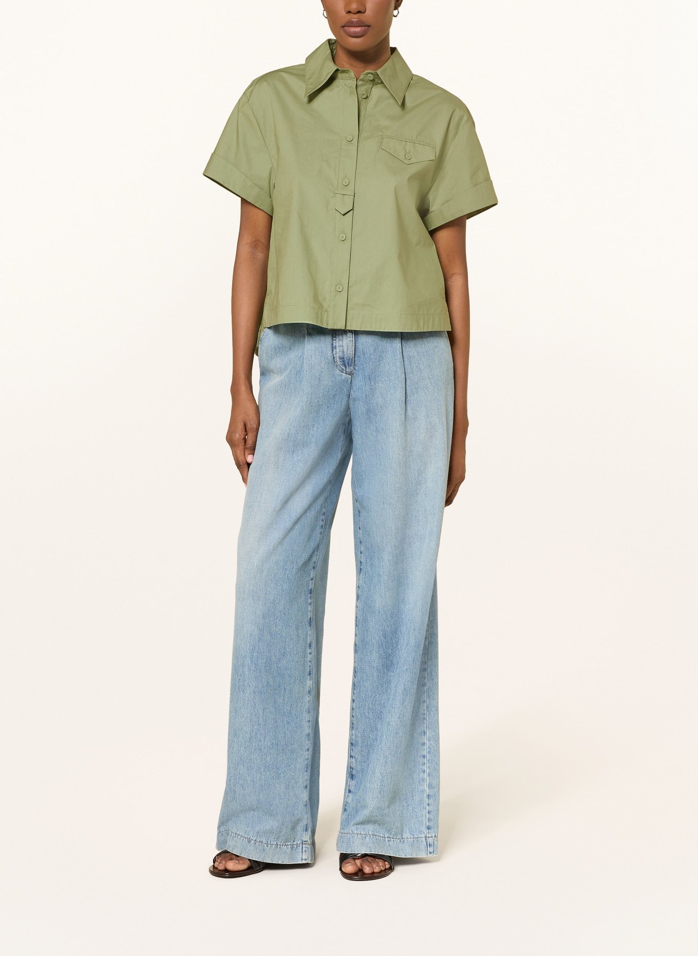 LUISA CERANO shirt blouse: GREEN