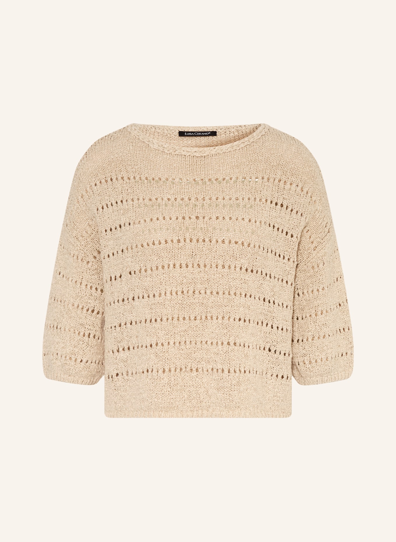 LUISA CERANO Strickshirt: BEIGE