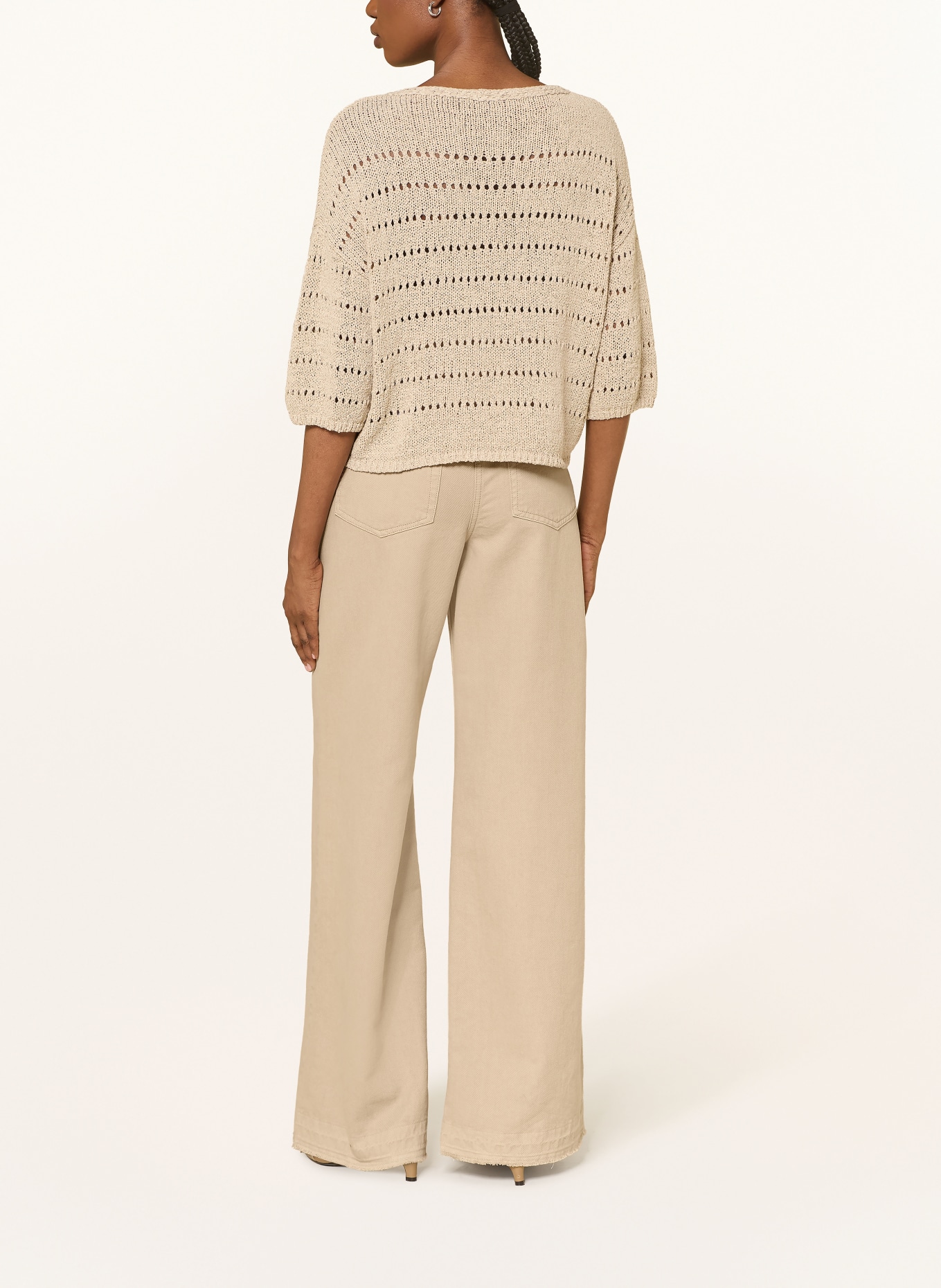 LUISA CERANO Strickshirt: BEIGE