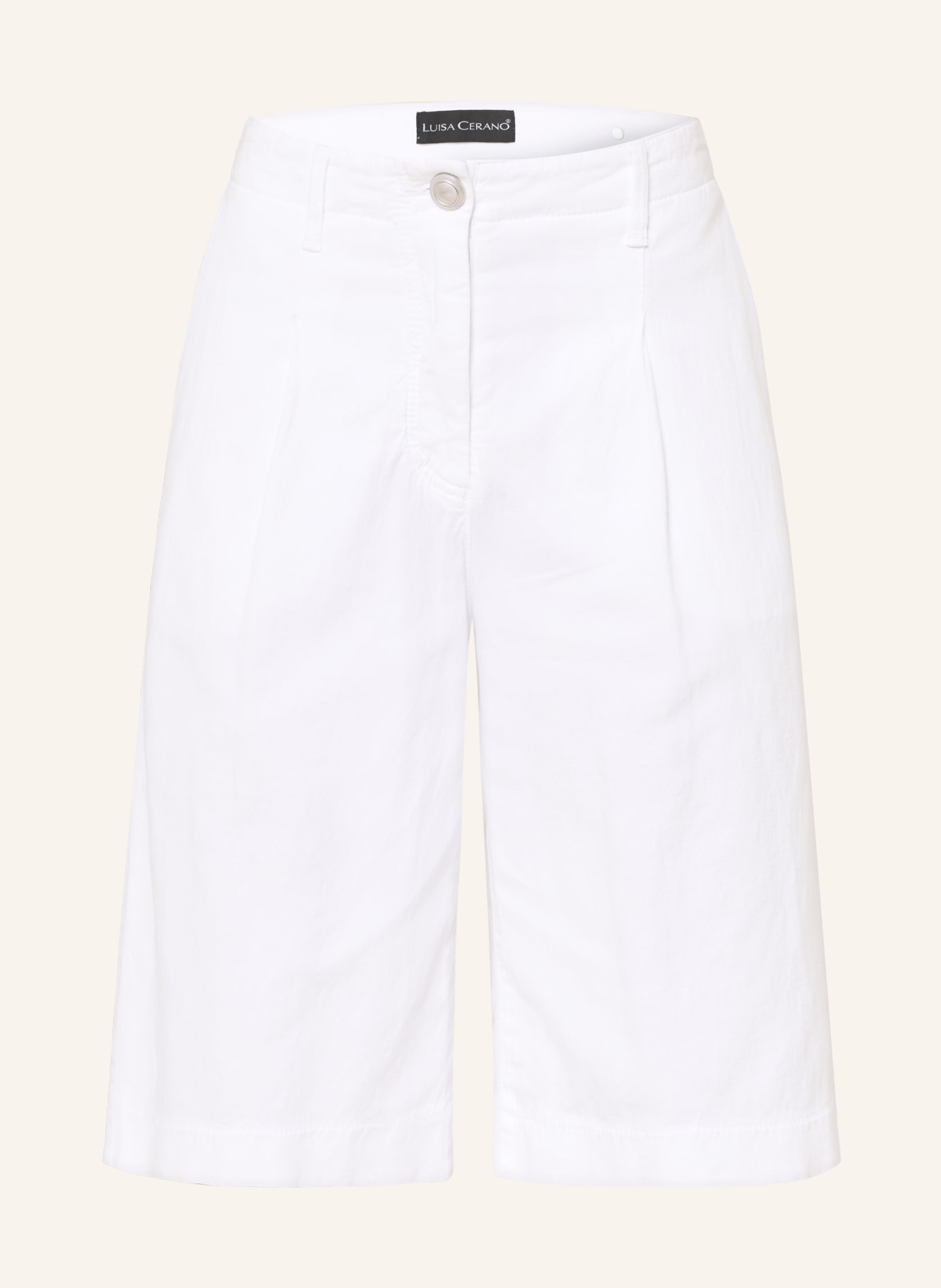 LUISA CERANO Bermuda's van linnen: WIT