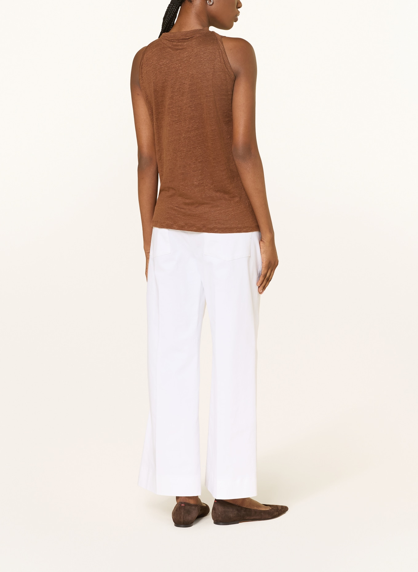 LUISA CERANO Blouse met volants: BRUIN