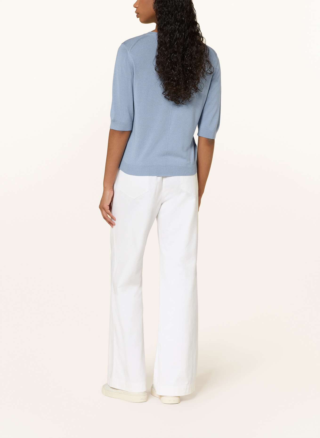 Juvia Pletené tričko RODINA: TMAVĚ MODRÁ