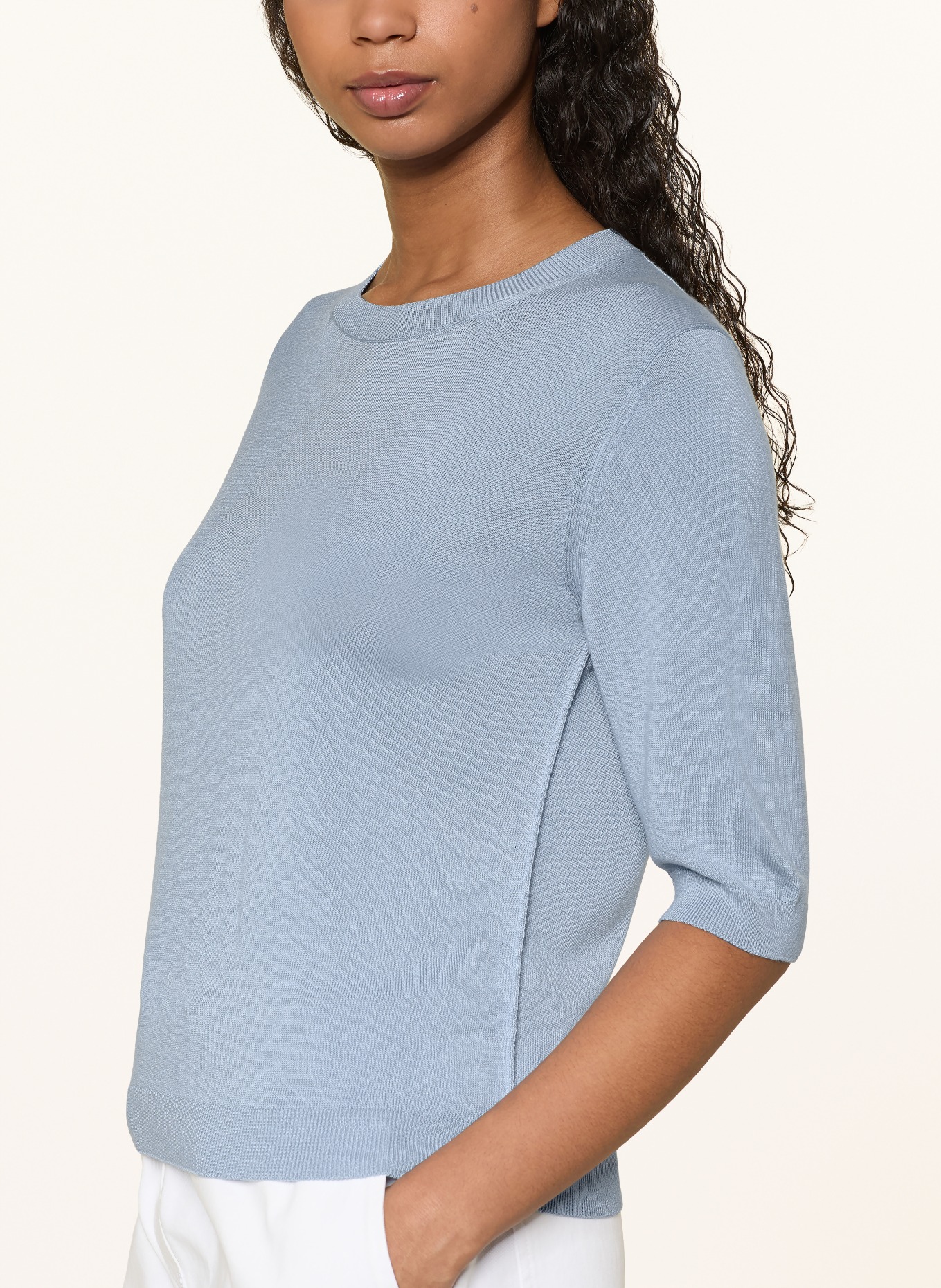 Juvia Pletené tričko RODINA: TMAVĚ MODRÁ