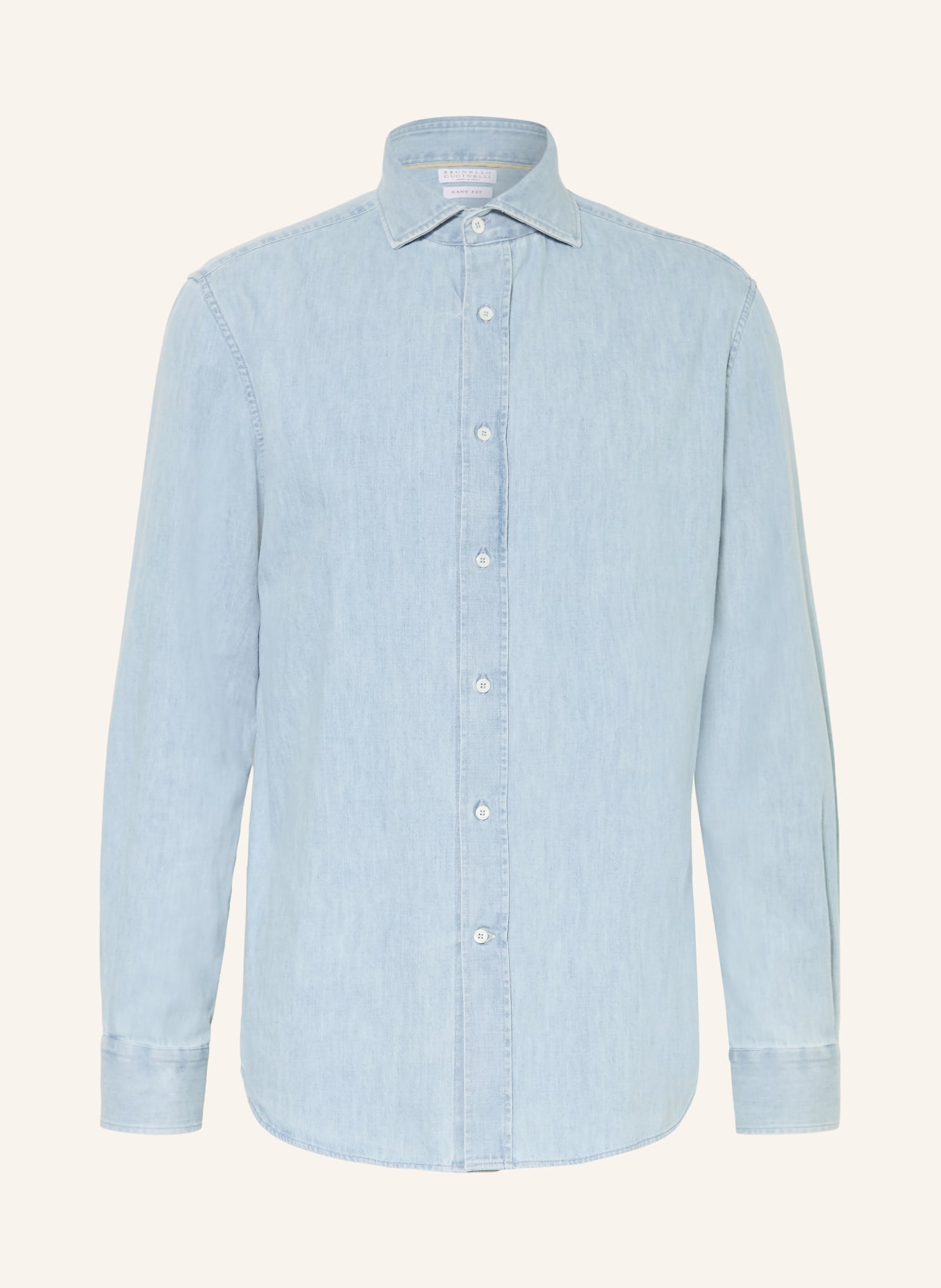 BRUNELLO CUCINELLI Jeanshemd Comfort Fit: HELLBLAU