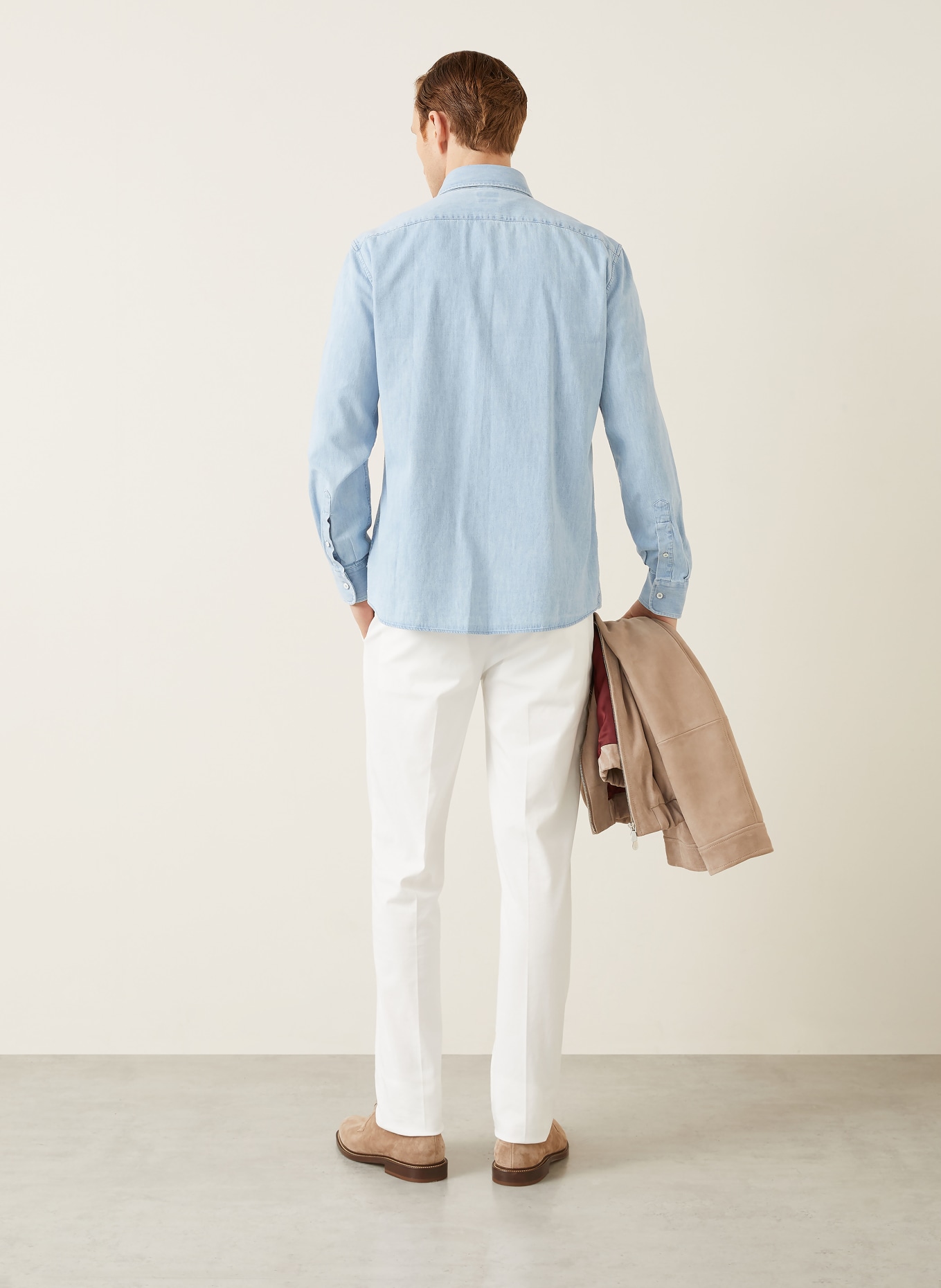 BRUNELLO CUCINELLI Jeanshemd Comfort Fit: HELLBLAU