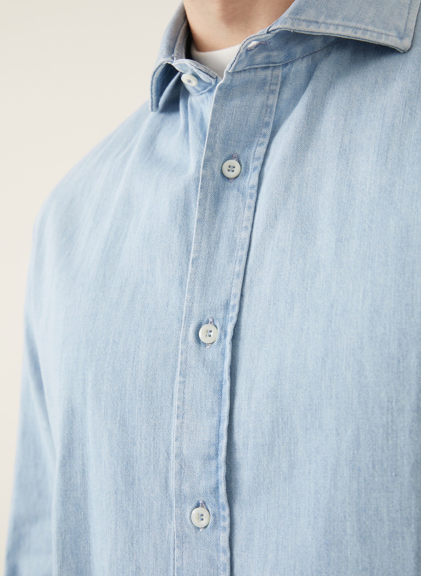 BRUNELLO CUCINELLI Jeanshemd Comfort Fit: HELLBLAU