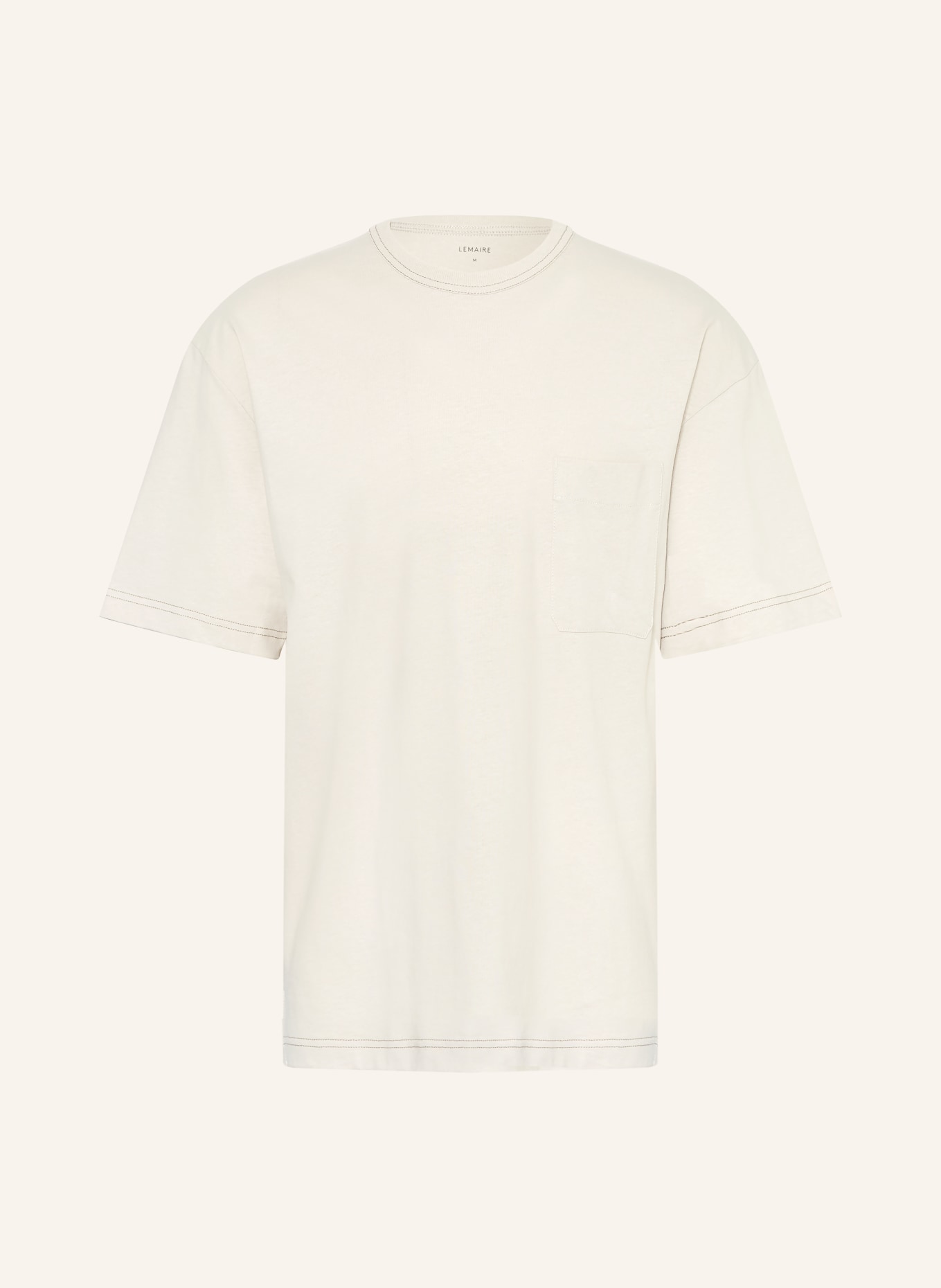 LEMAIRE T-Shirt mit Leinen: BEIGE