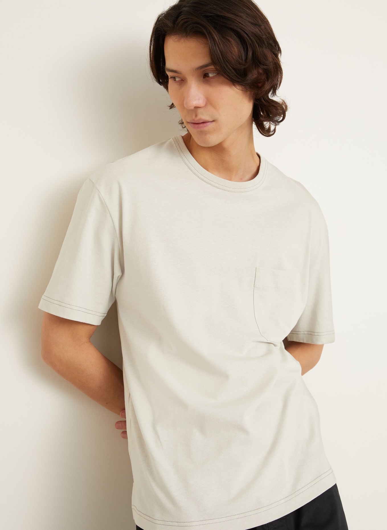 LEMAIRE T-Shirt mit Leinen: BEIGE