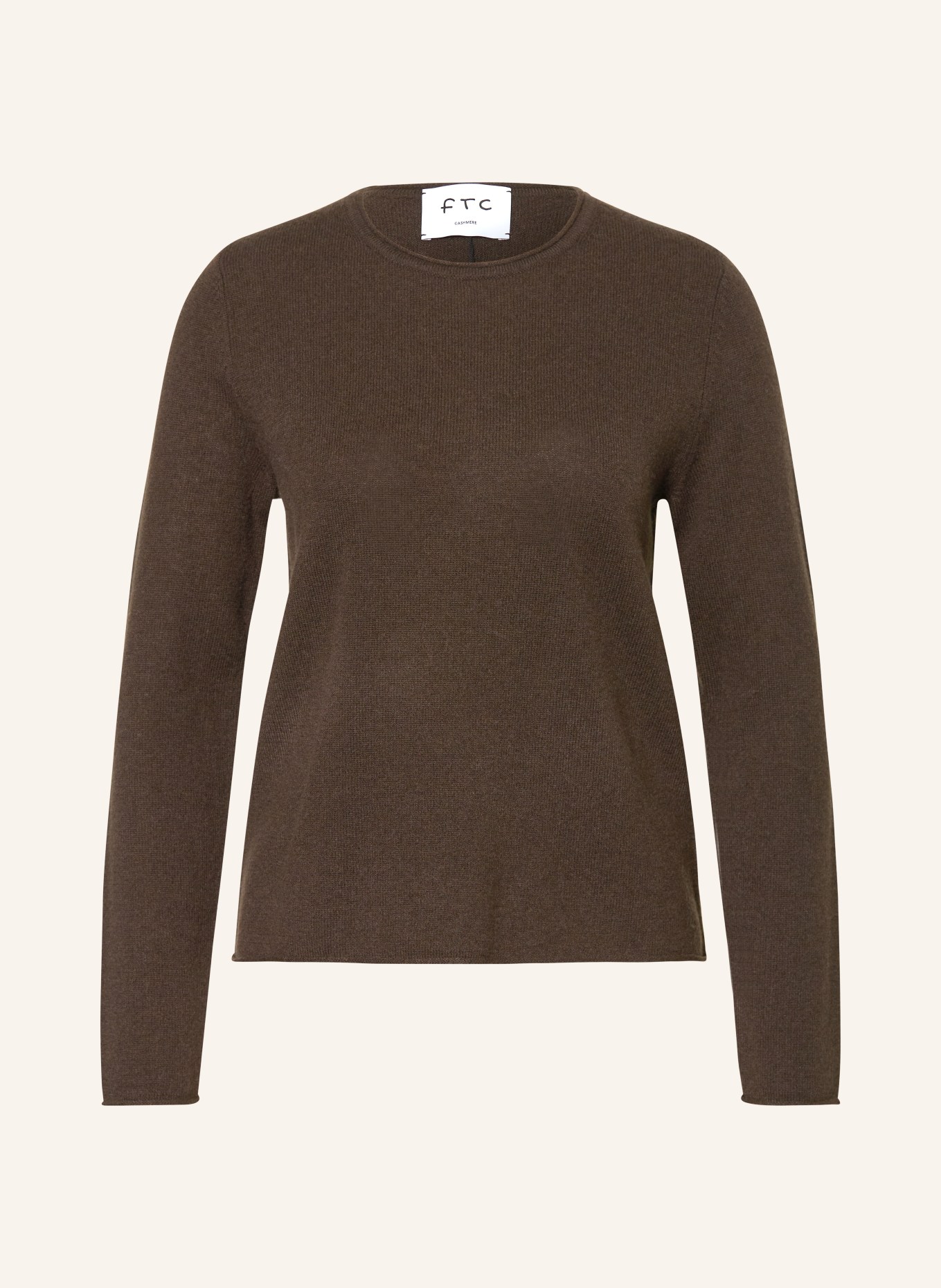 FTC CASHMERE Cashmere-Pullover: DUNKELBRAUN