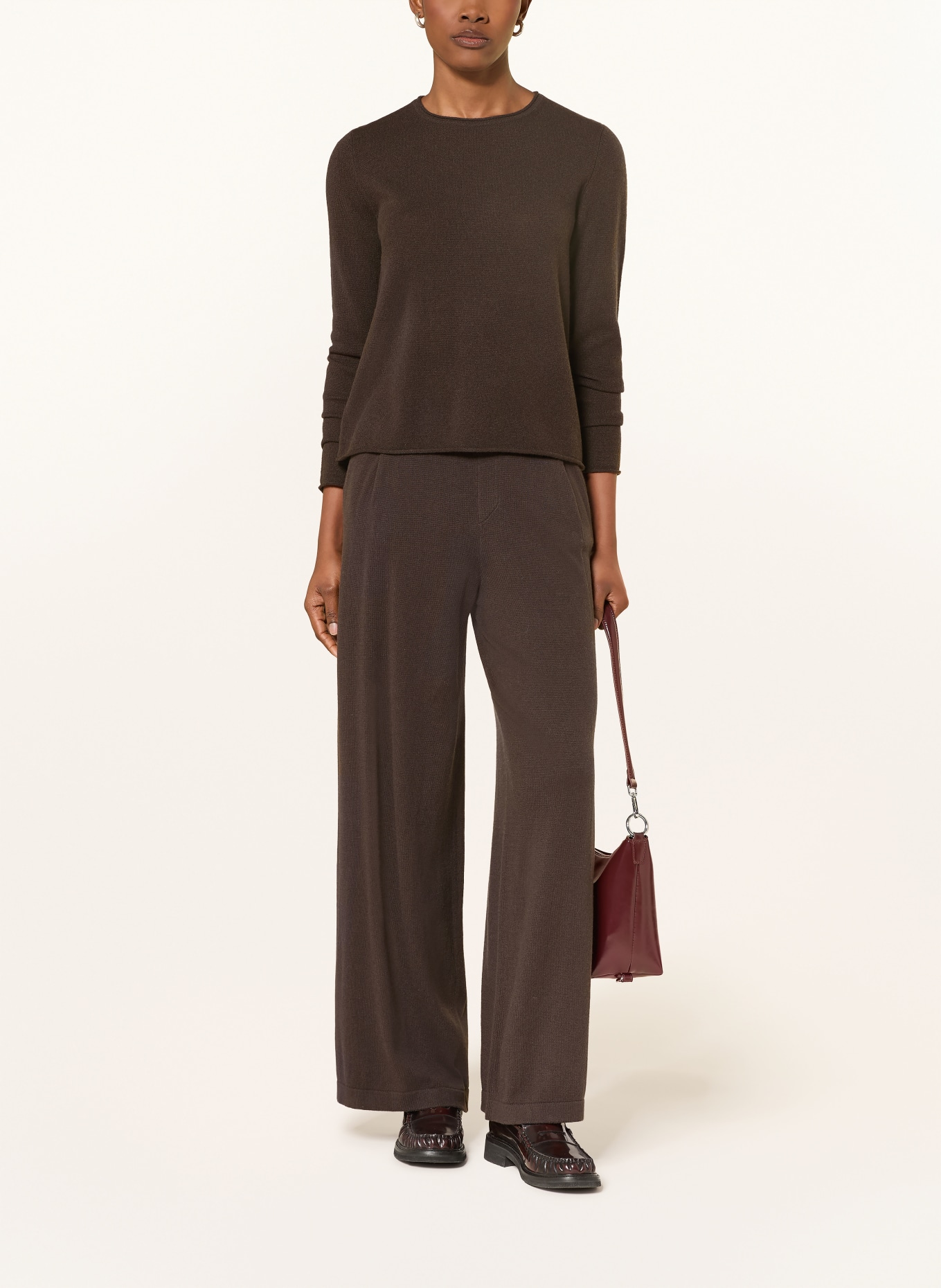 FTC CASHMERE Cashmere-Pullover: DUNKELBRAUN