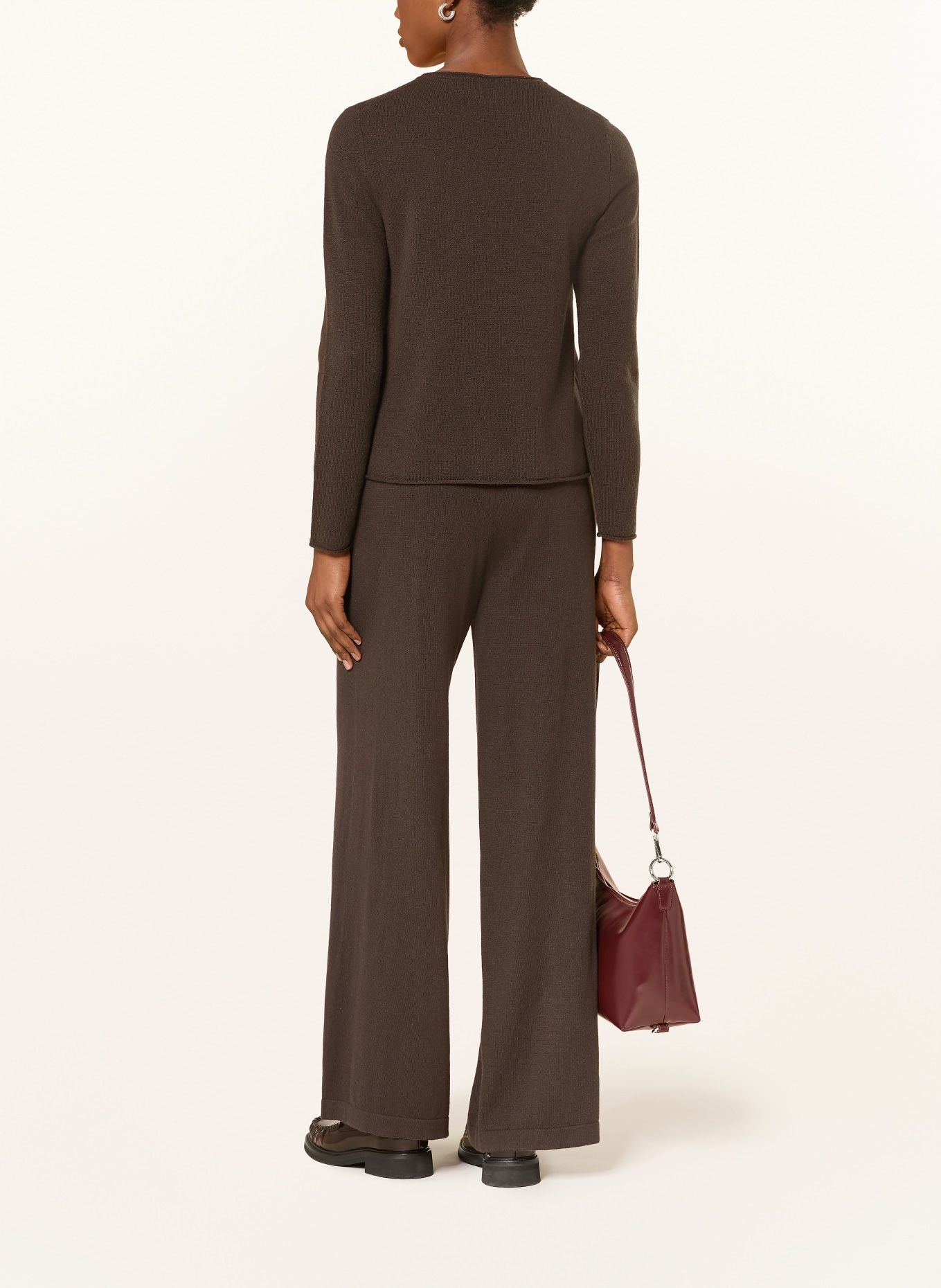 FTC CASHMERE Cashmere-Pullover: DUNKELBRAUN