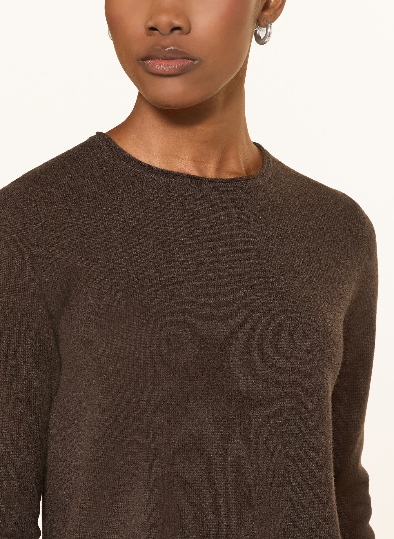FTC CASHMERE Cashmere-Pullover: DUNKELBRAUN